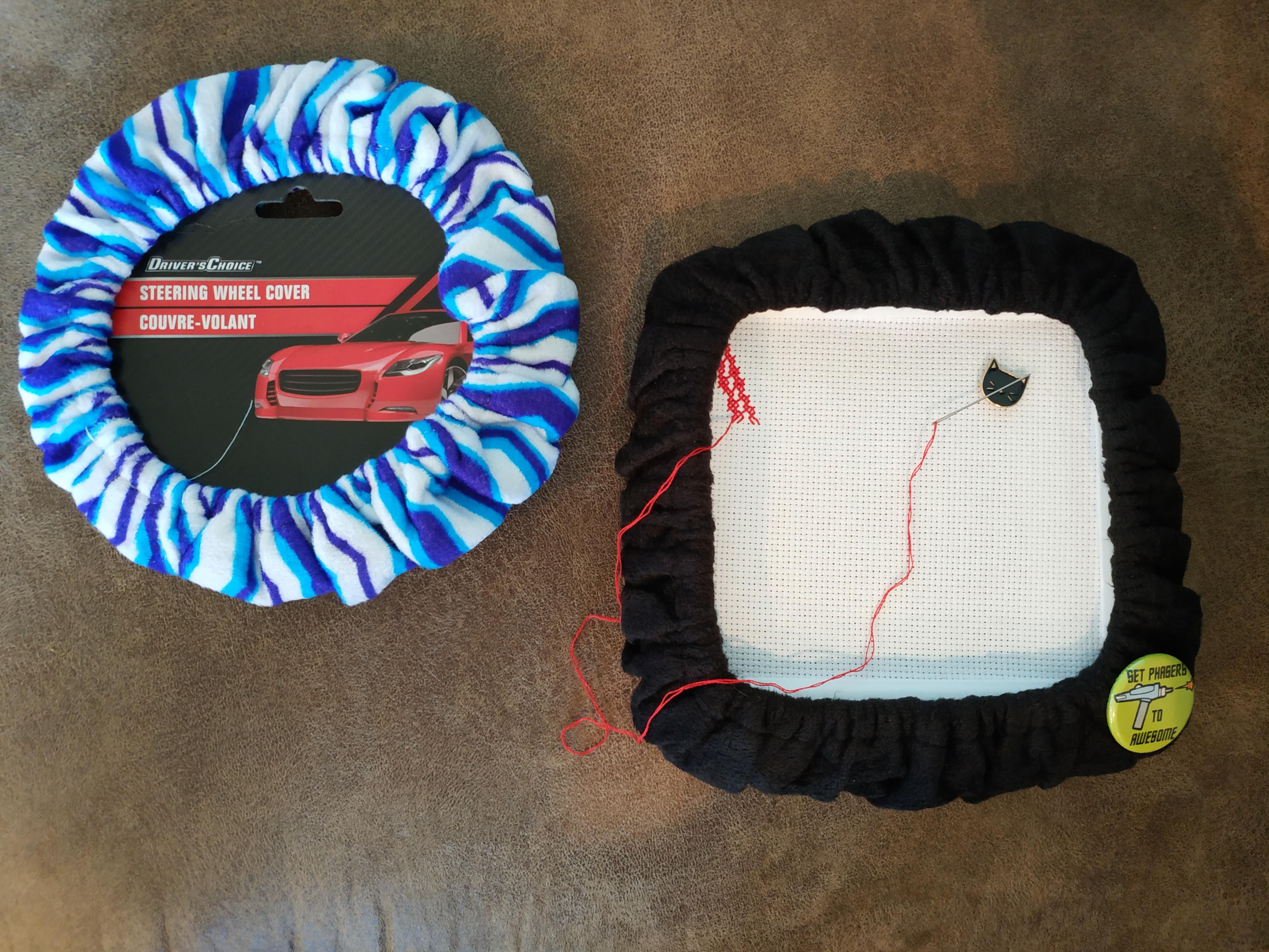 [PIC] Saw this Life Hack on Pinterest! A steering wheel cover from the