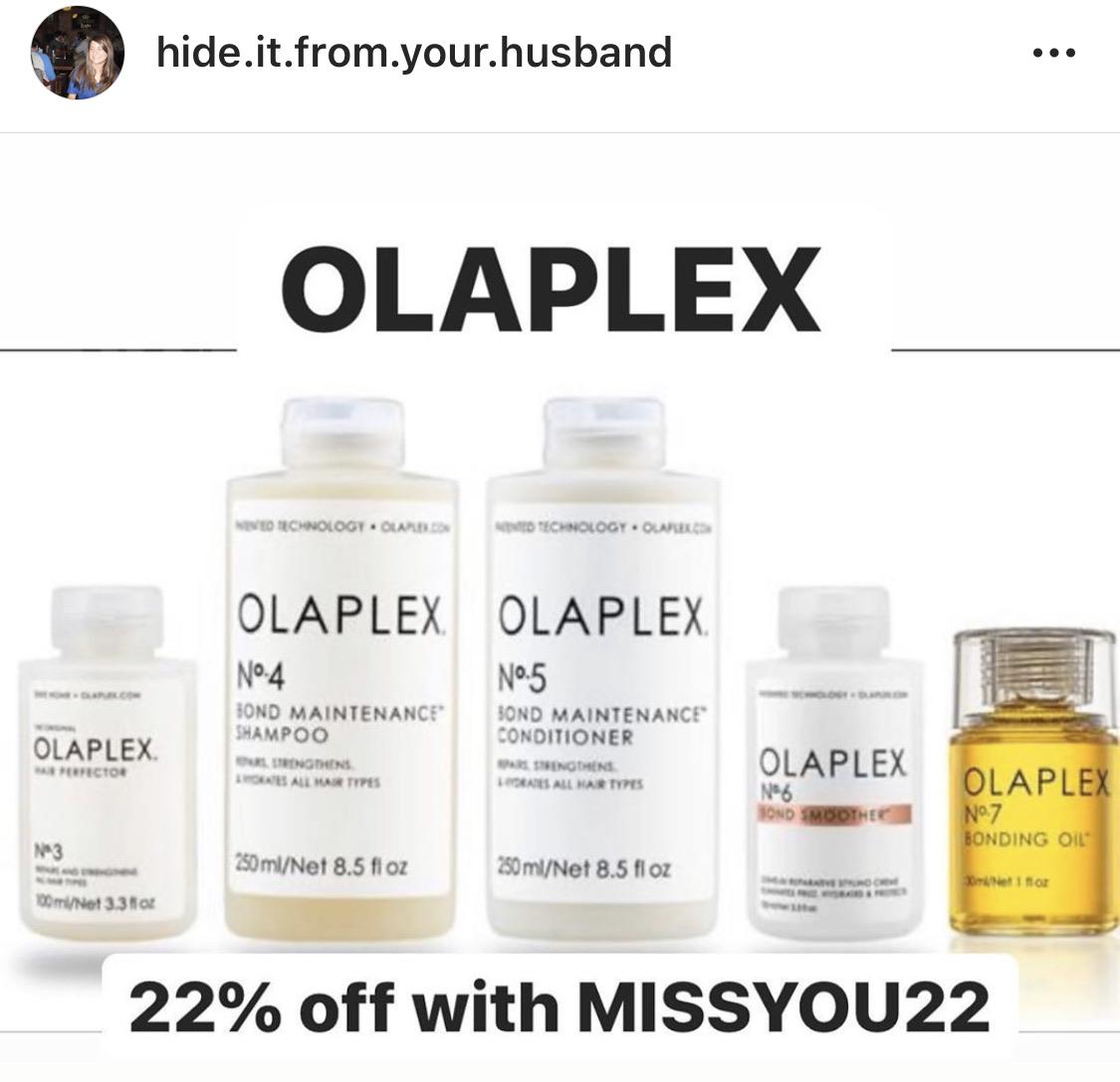 Olaplex 22 off with code MISSYOU22 Look Fantastic from IG r