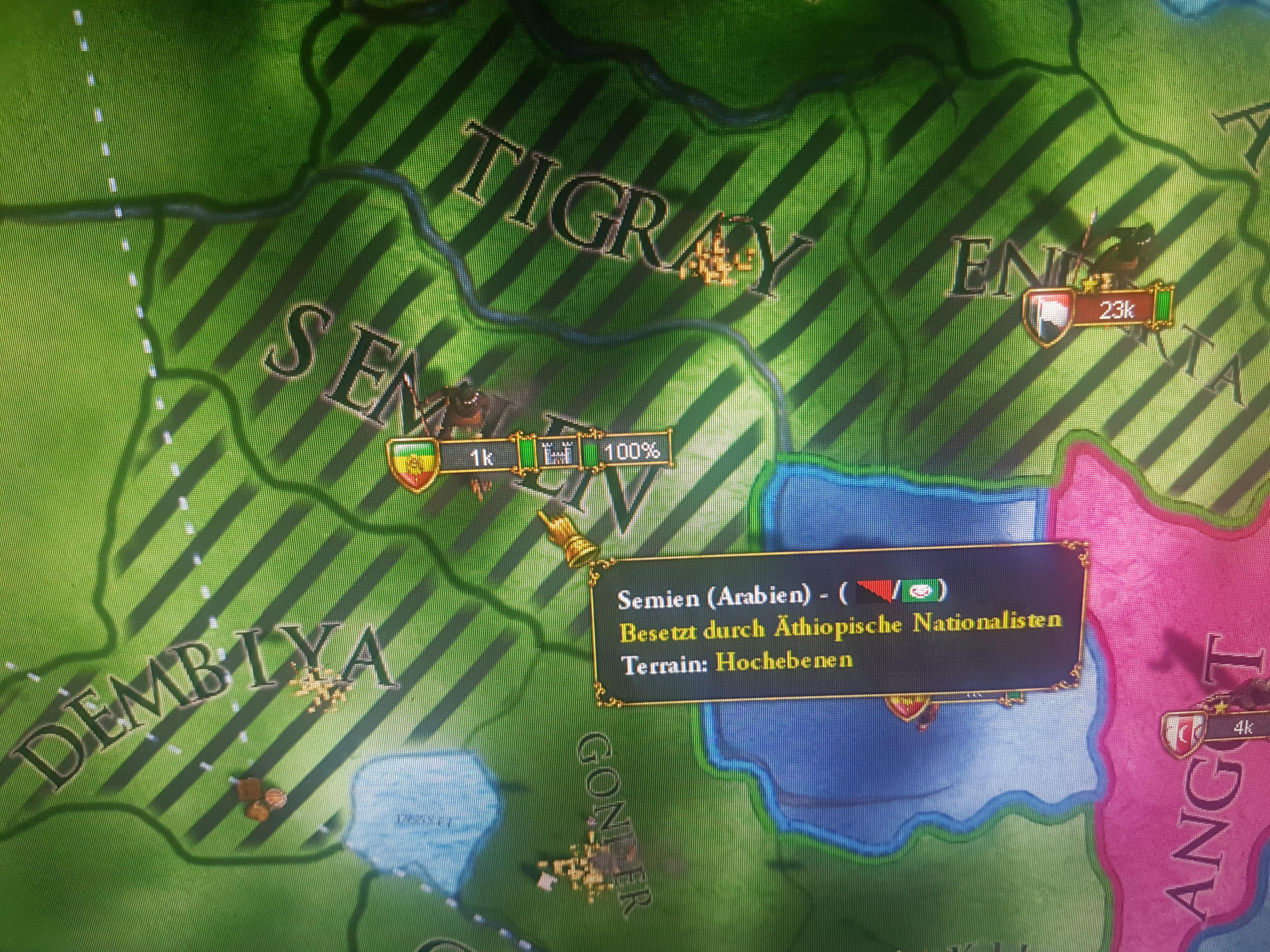 So Ethiopia decided to free a province occupied by their own rebells eu4