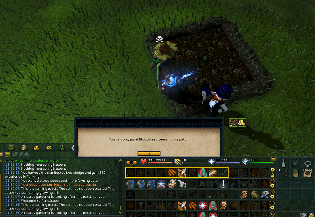 Unable to put on bloodweed seed/herb. Intended? r/runescape