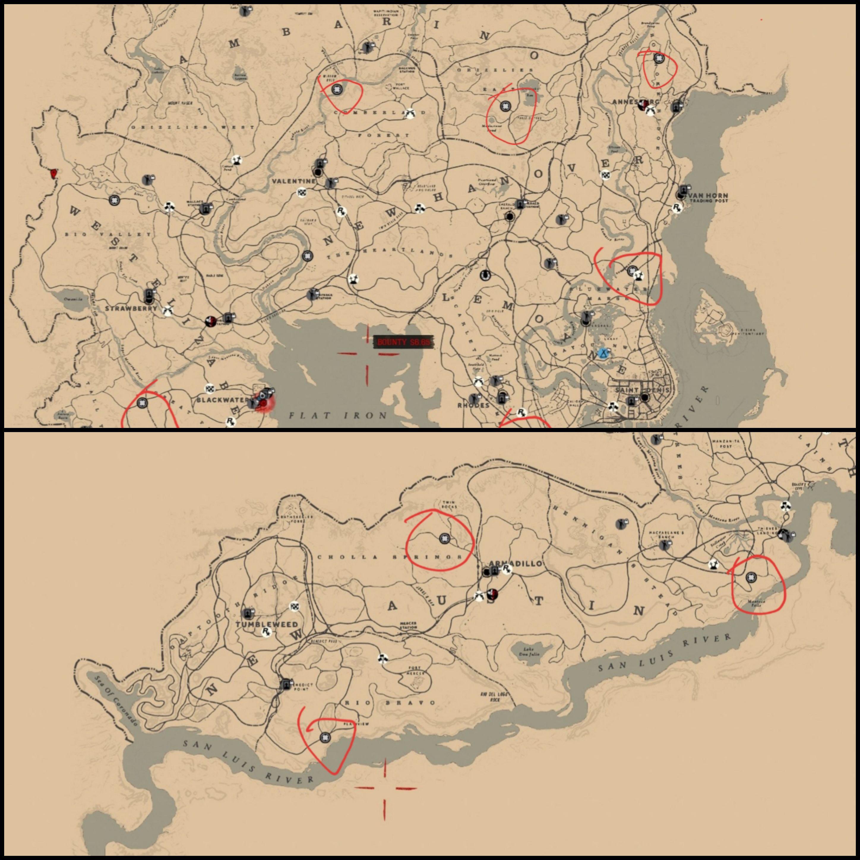 ALL Madam Nazar Locations r/reddeadredemption