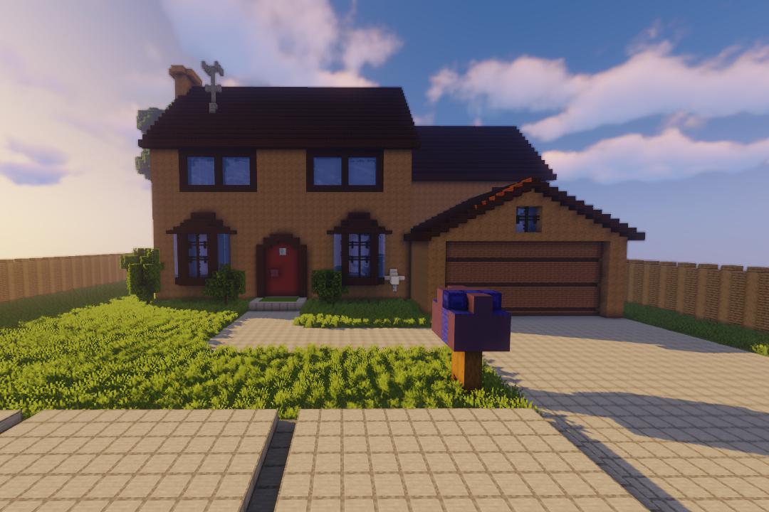 I built "The Simpsons" house in minecraft! r/Minecraftbuilds