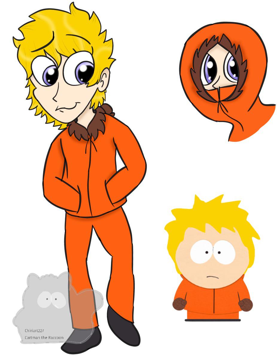 A drawing of Kenny with his cute hair. southpark