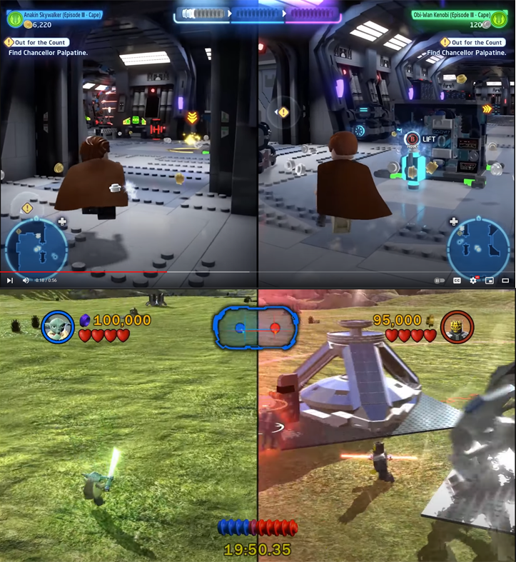 A comparison of the FOV of Skywalker SAGA and older LEGO Star Wars