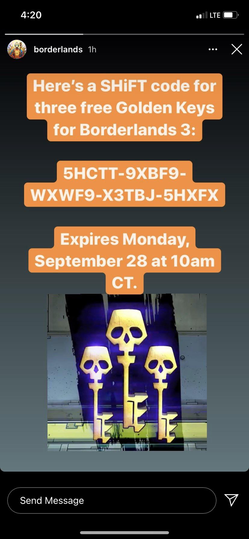 Golden keys! r/borderlands3