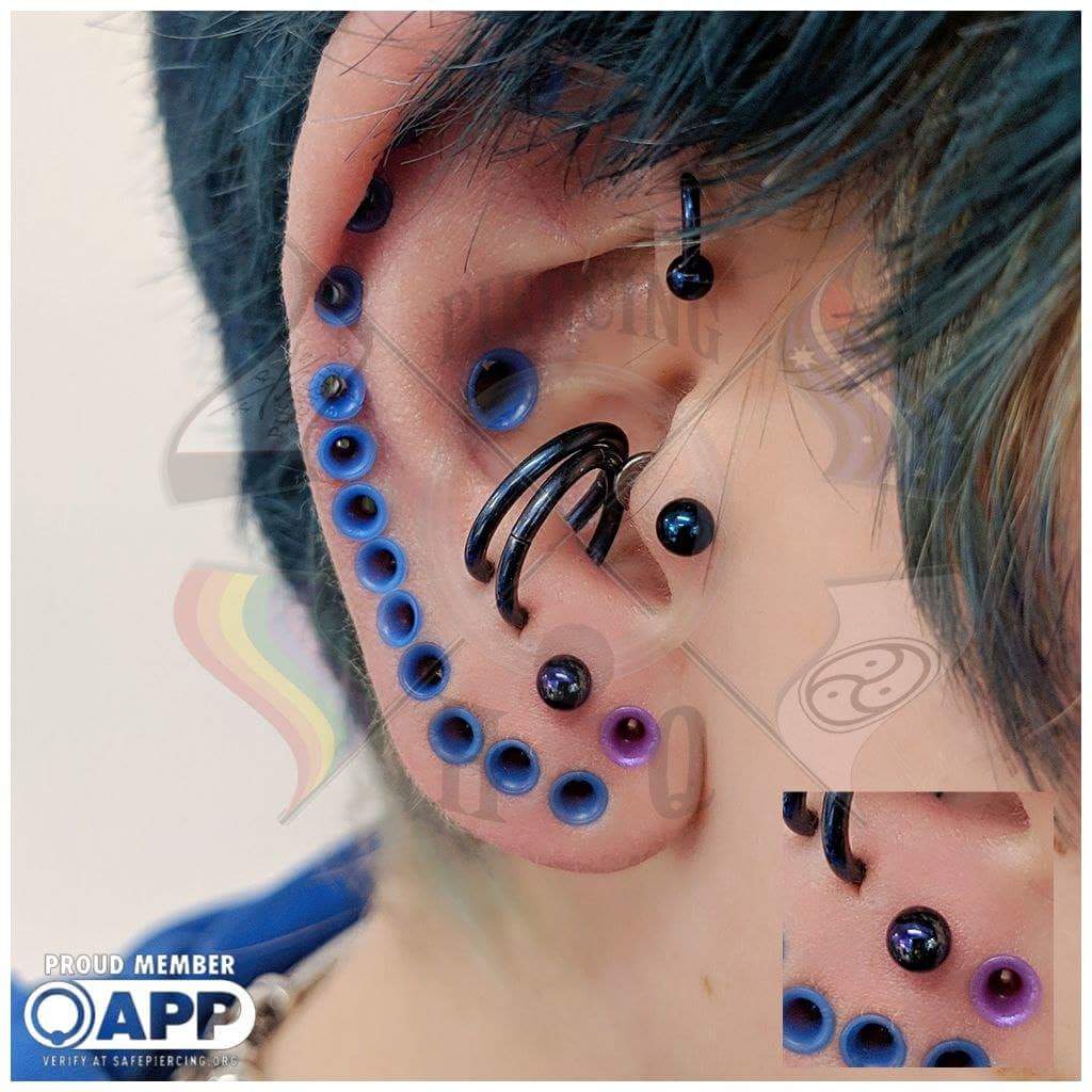 Not my ear, but a photo of a client from my favourite piercing salon