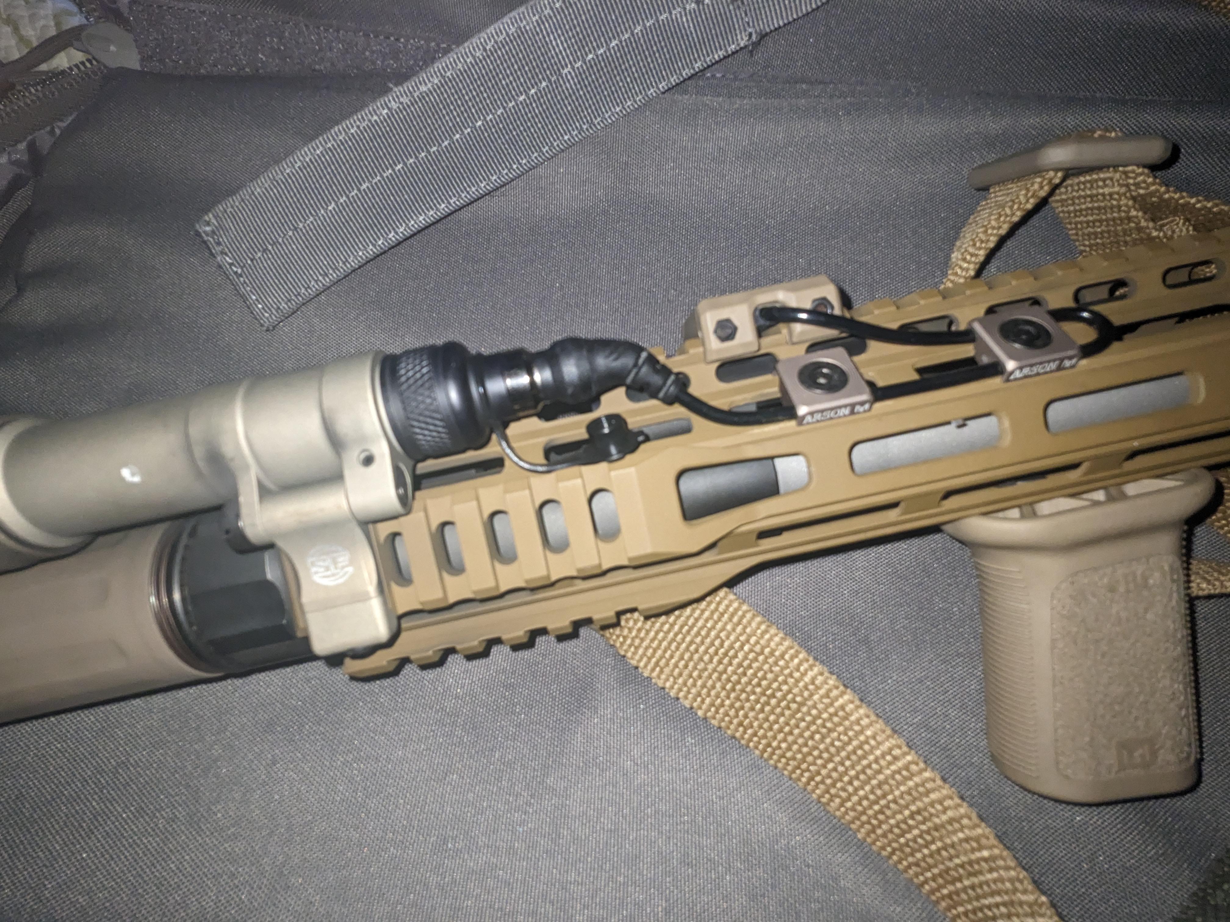 Trying Arson Machine Co. Wireguides for cable management r/ar15