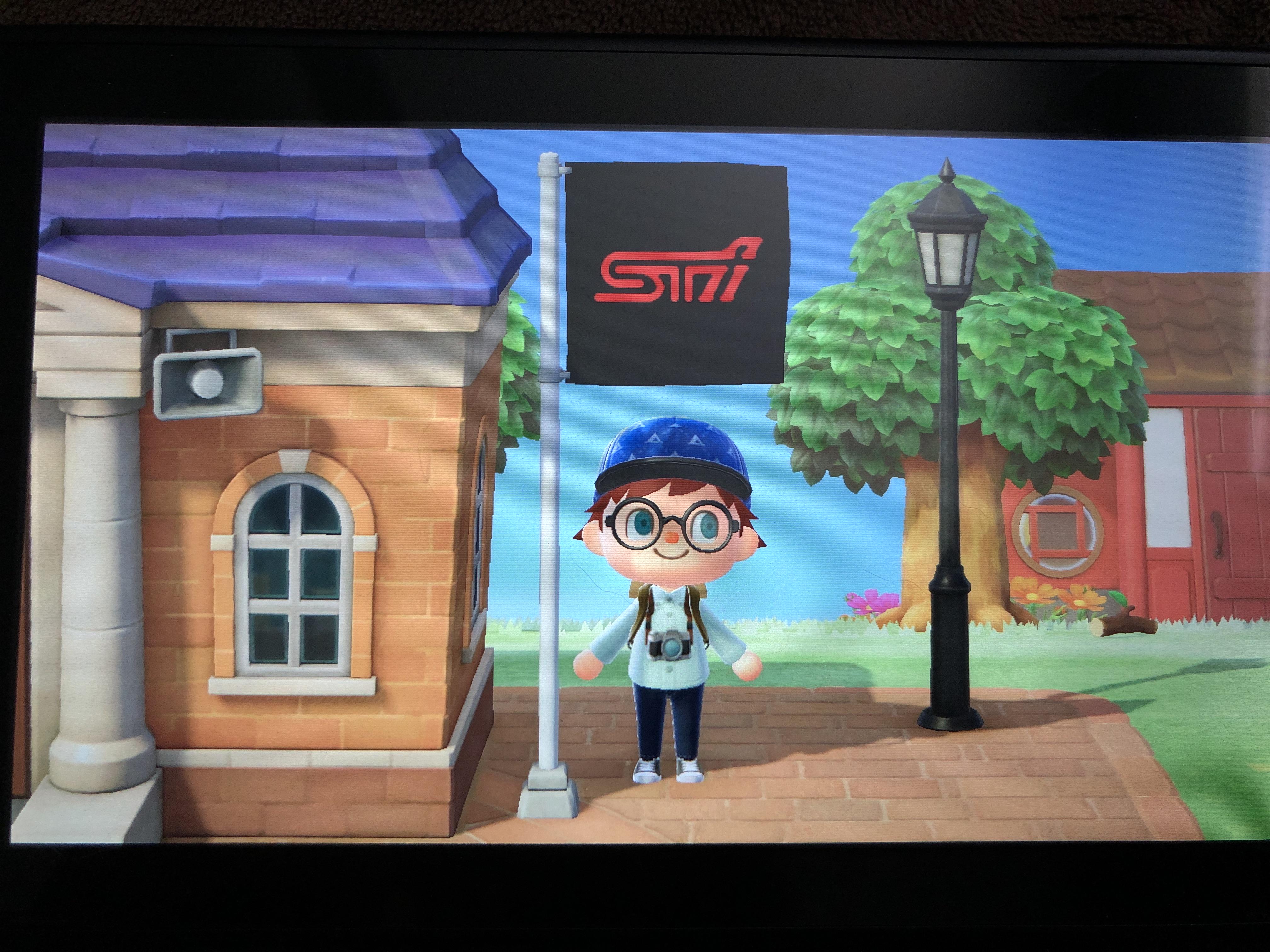 I designed a flag for my Animal Crossing island WRXSTi