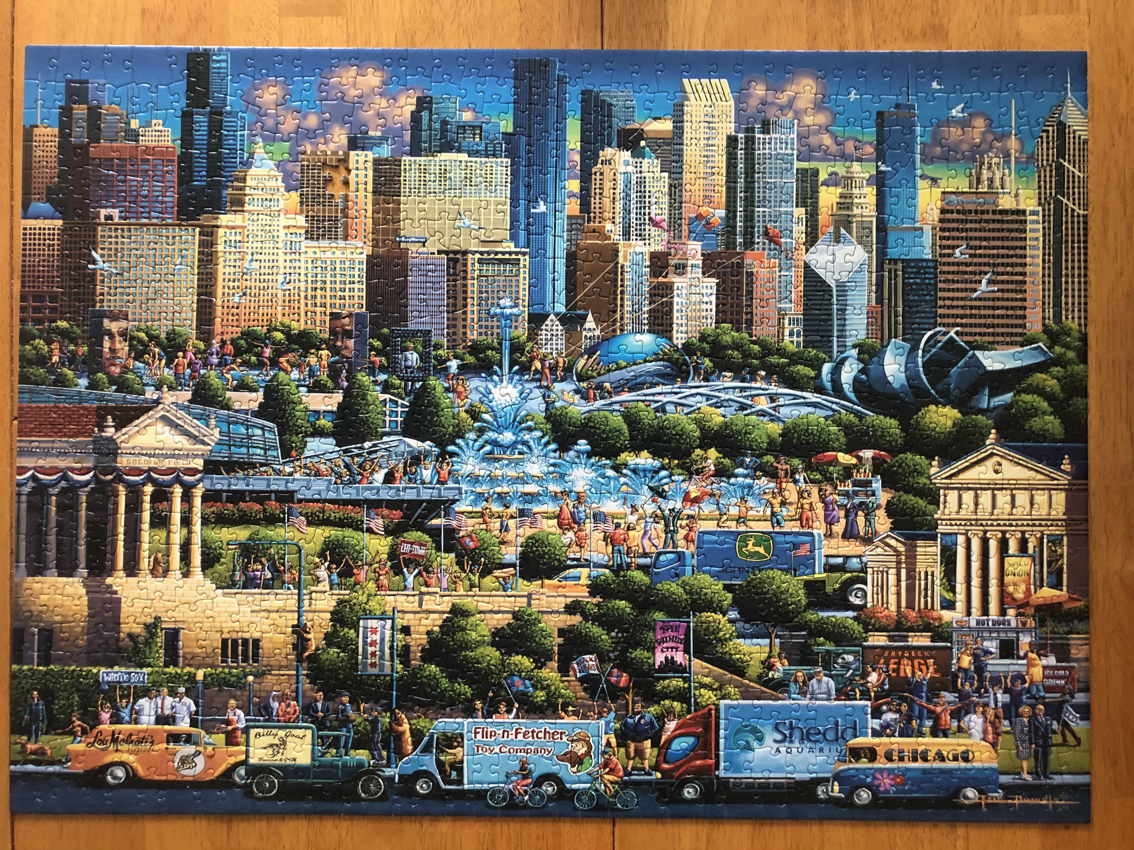 Chicago, Dowdle Filk Art, 1000pcs r/Jigsawpuzzles