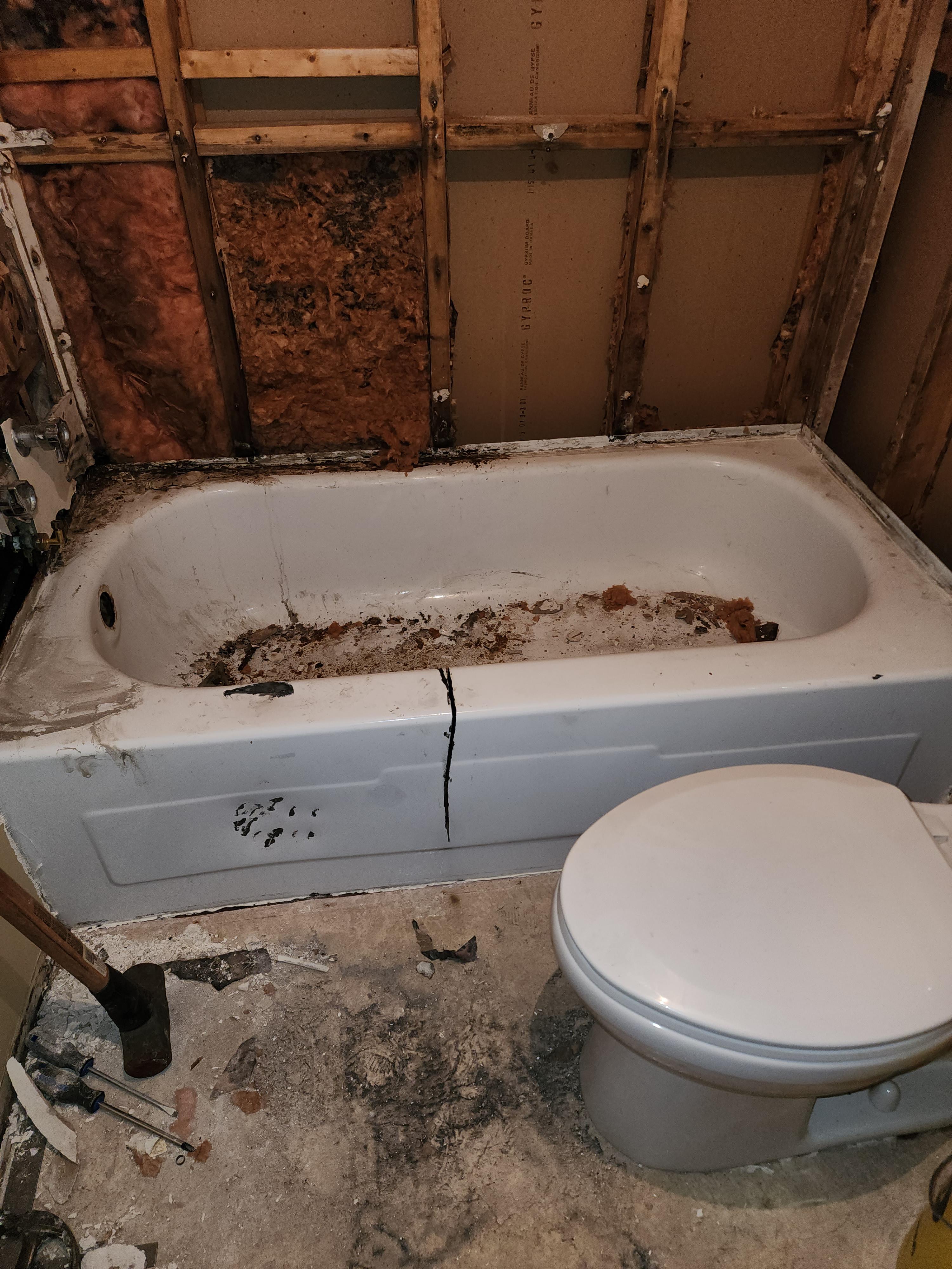 Best way to remove a steel tub? : r/Plumbing