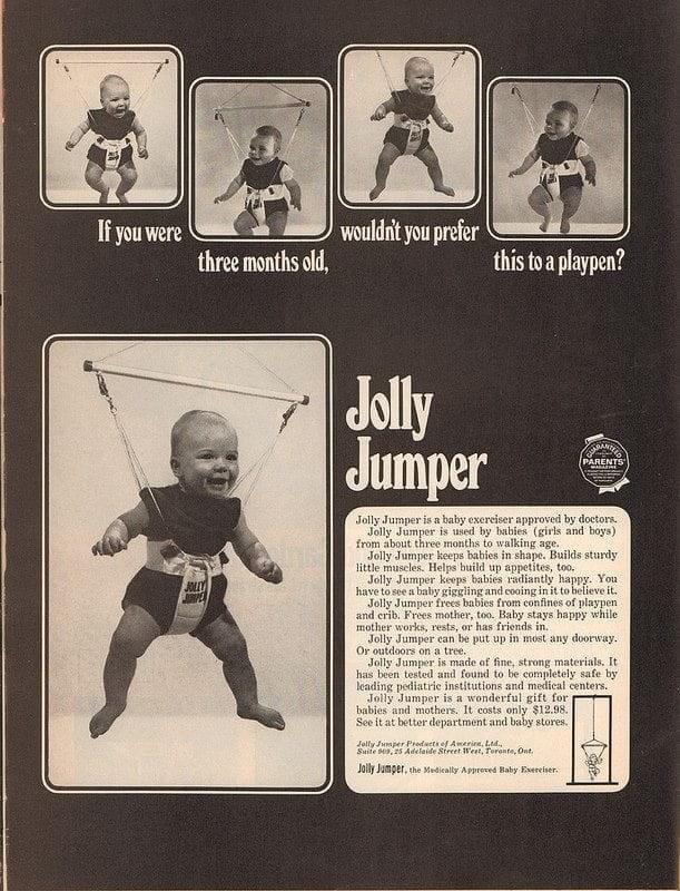 The Jolly Jumper was patented in Canada in 1957. Here is a 1967 Jolly