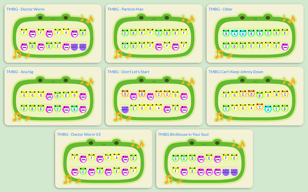 I made a bunch of TMBG songs into tunes you can use in Animal Crossing