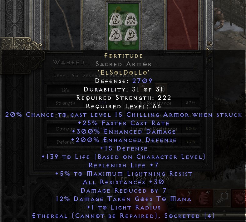 Made my first Fortitude in an 898def eth Sacred Armor, and I think it