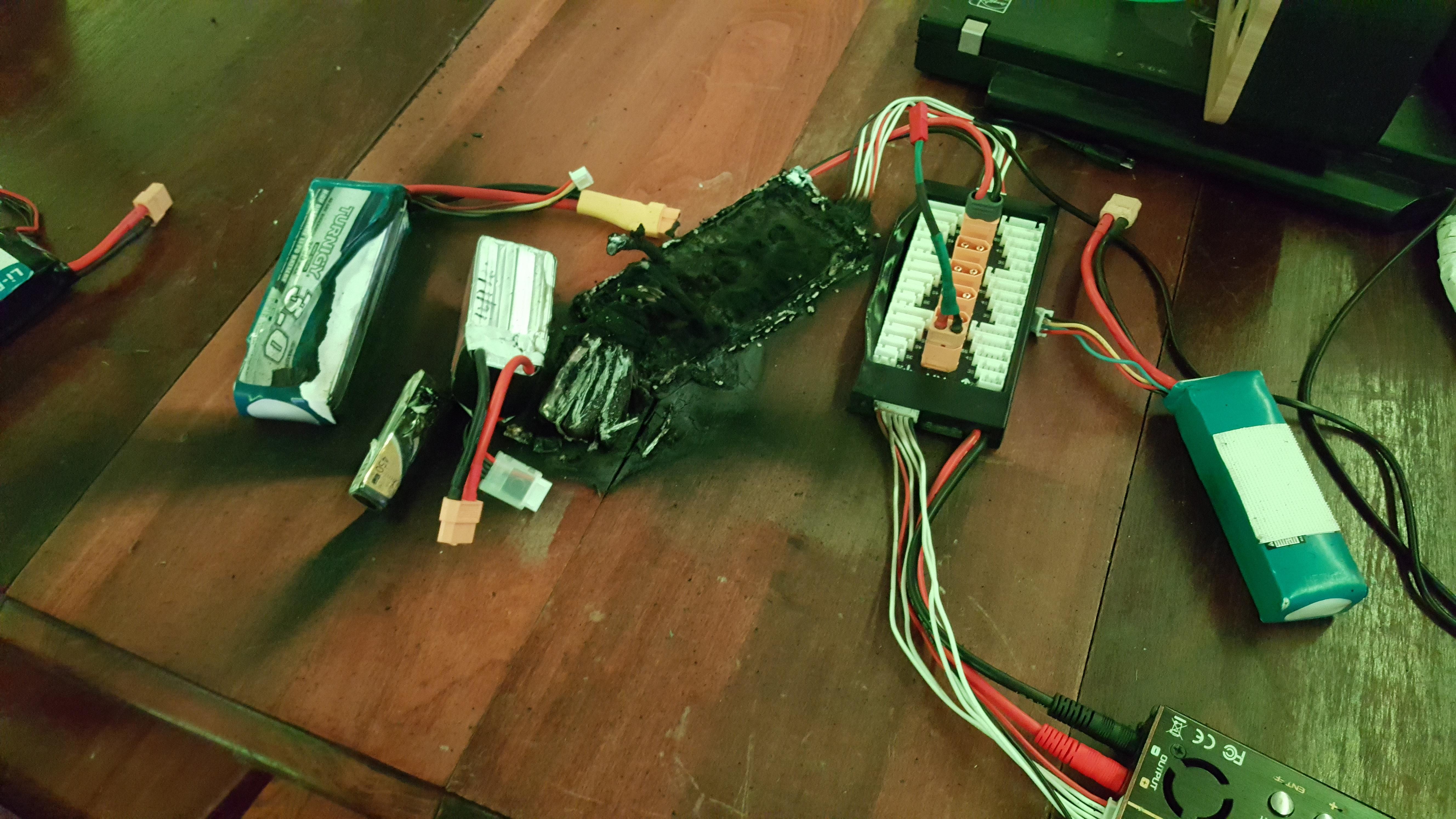 My lipo fire near disaster. I learned my lesson. Story in comments : r