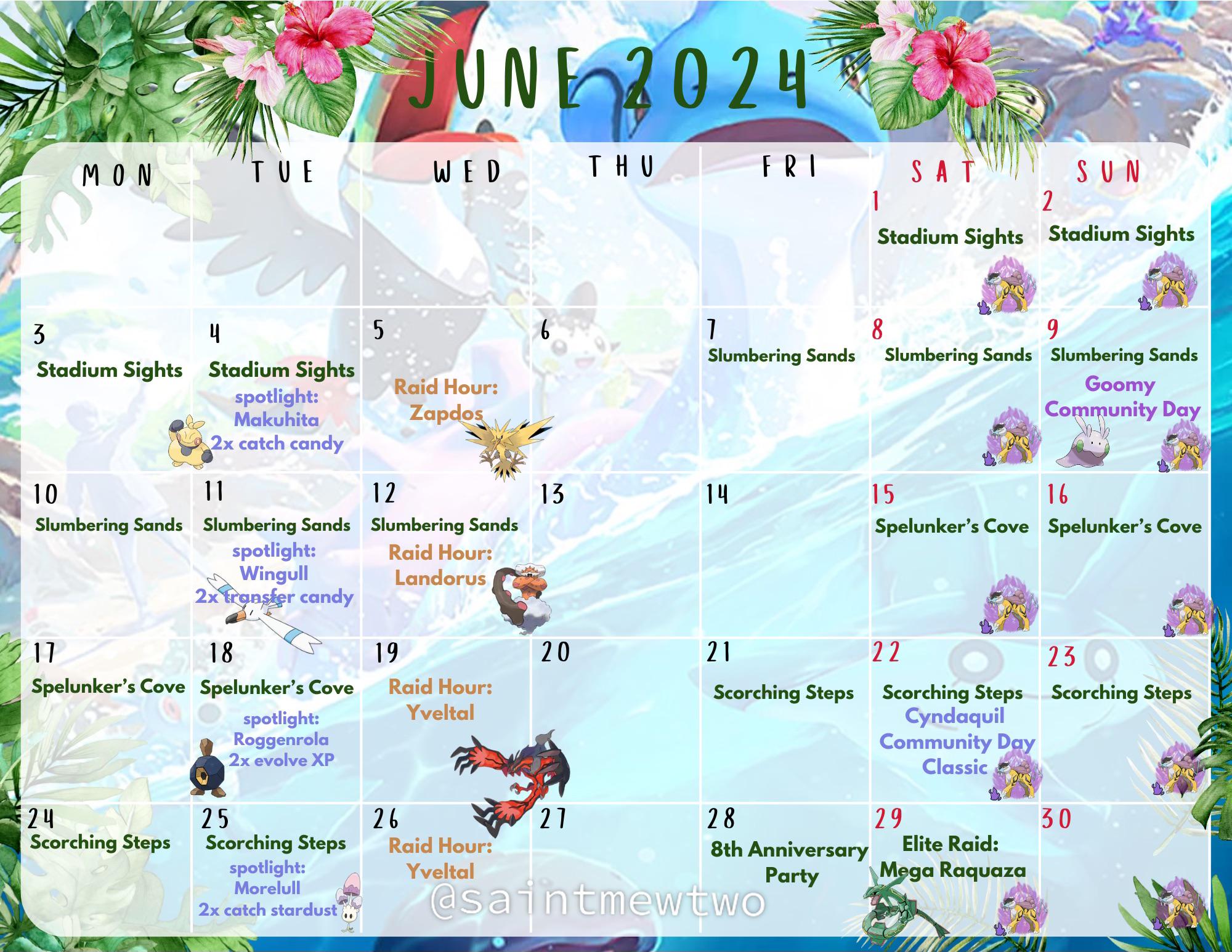June 2024 calendar r/pokemongo June 2024 calendar r/pokemongo