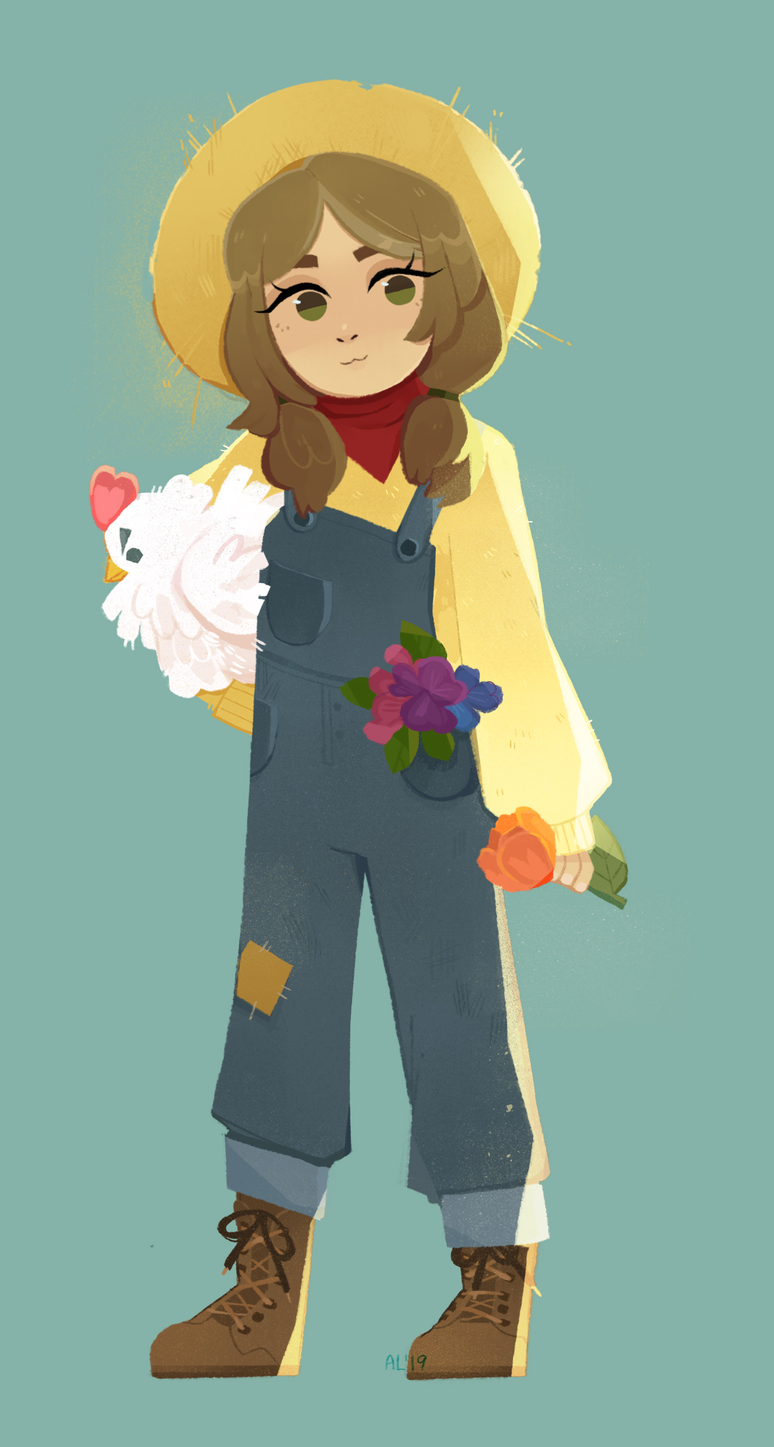 started a new multiplayer game, drew my farmer! StardewValley