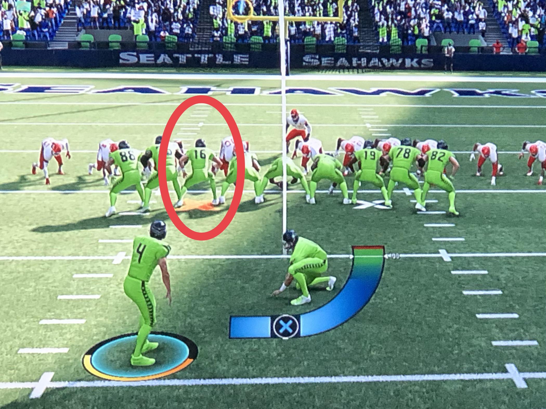 Anyone wanna explain why my starting QB is playing on the line in XP