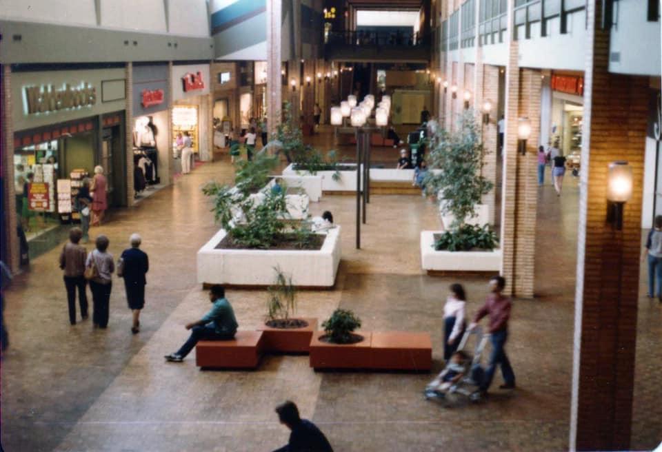 Tanglewood Mall; Roanoke, Virginia. Interior view, 1984 (via Wayne