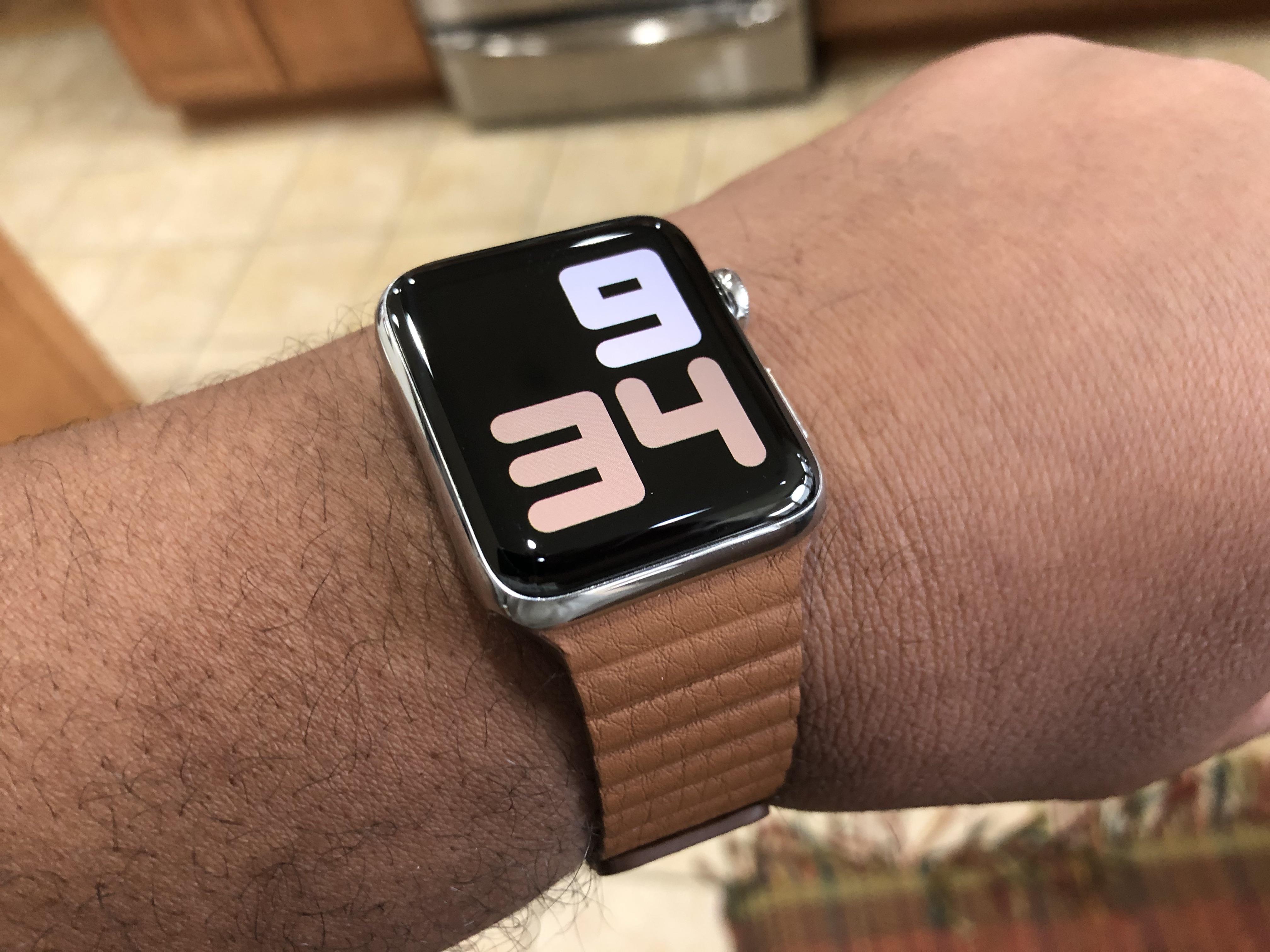 Saddle Brown Leather Loop and S3SS r/AppleWatch
