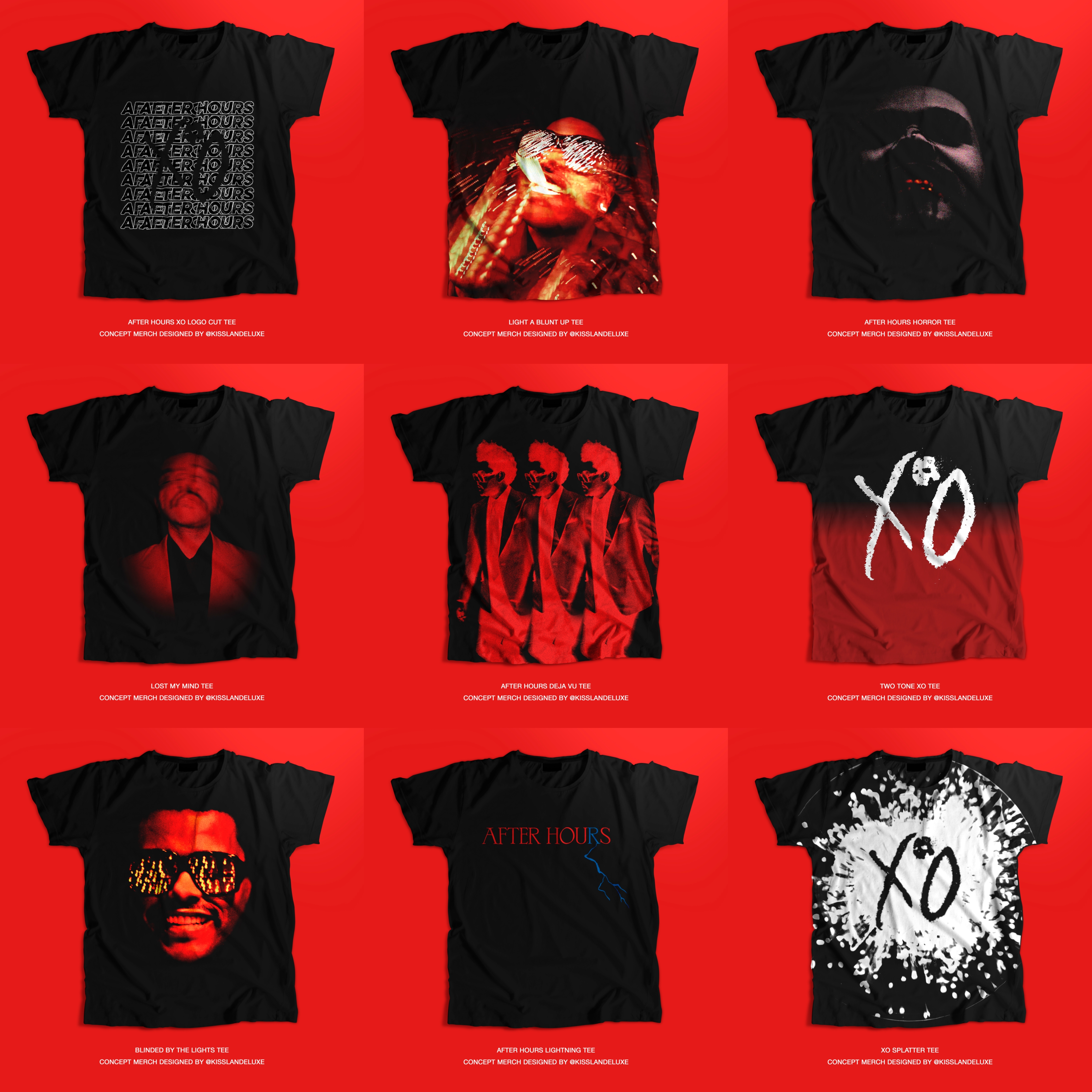 Some merch concepts I designed TheWeeknd