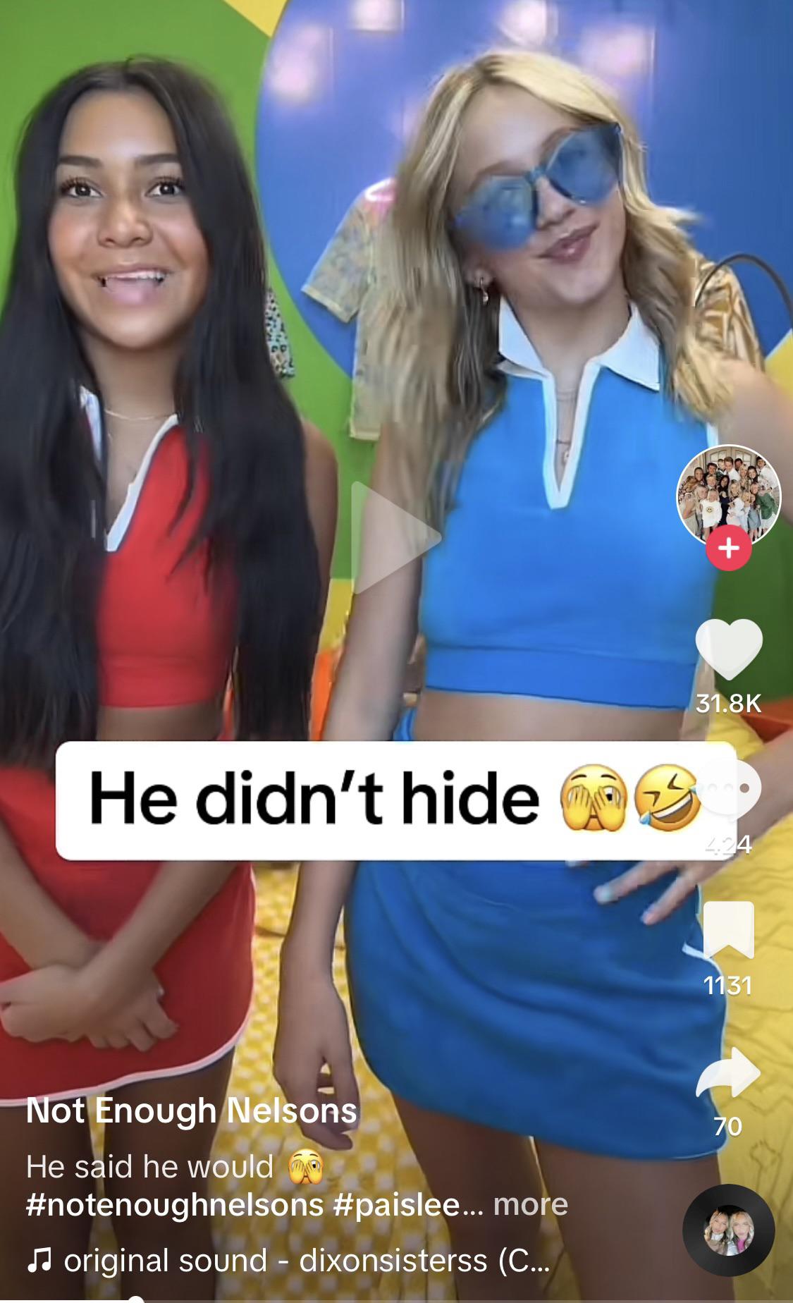 Paislee and Nayvee Nelson Paislee wearing padding in her top and