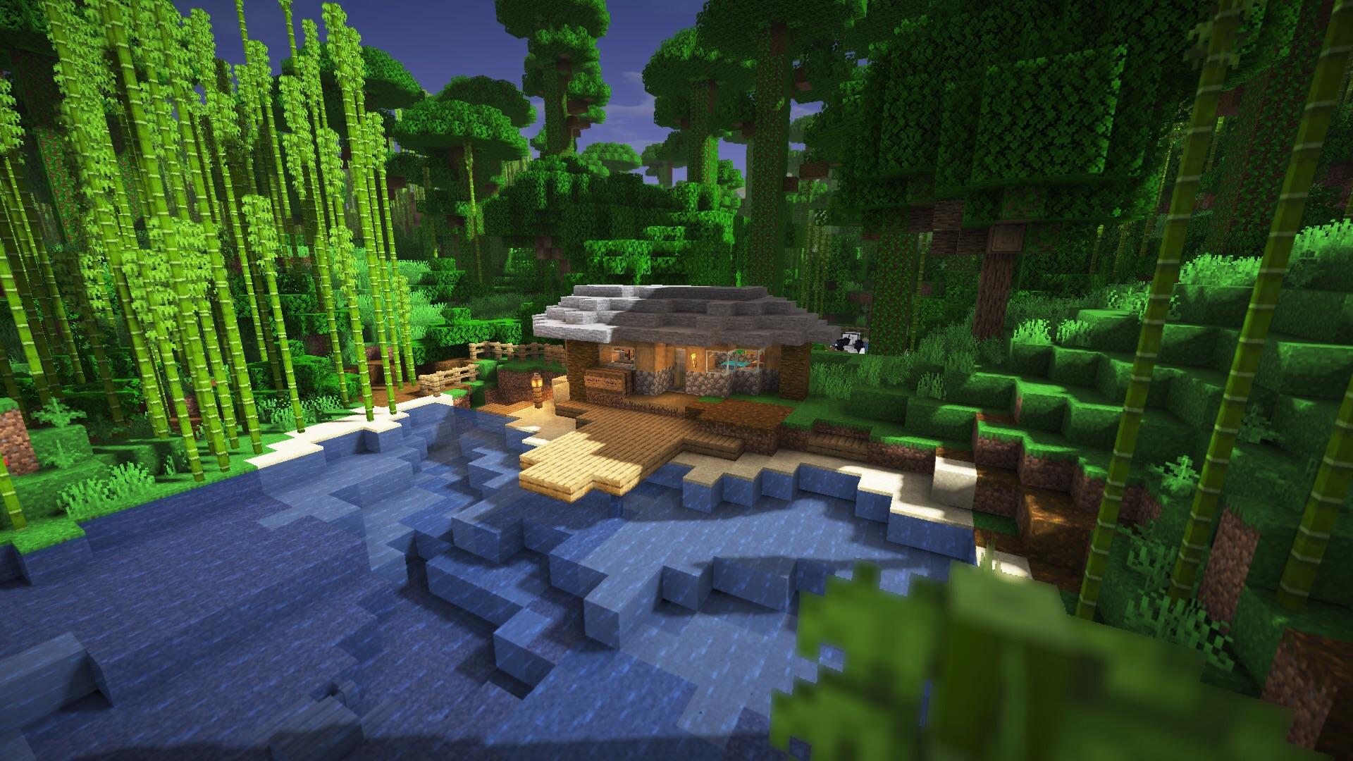 I made a little fishing hut ) Minecraft