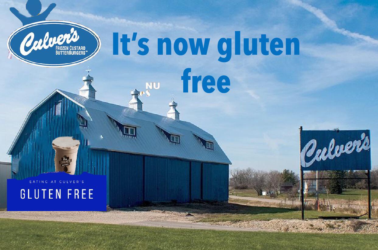 Now gluten free r/Culvers