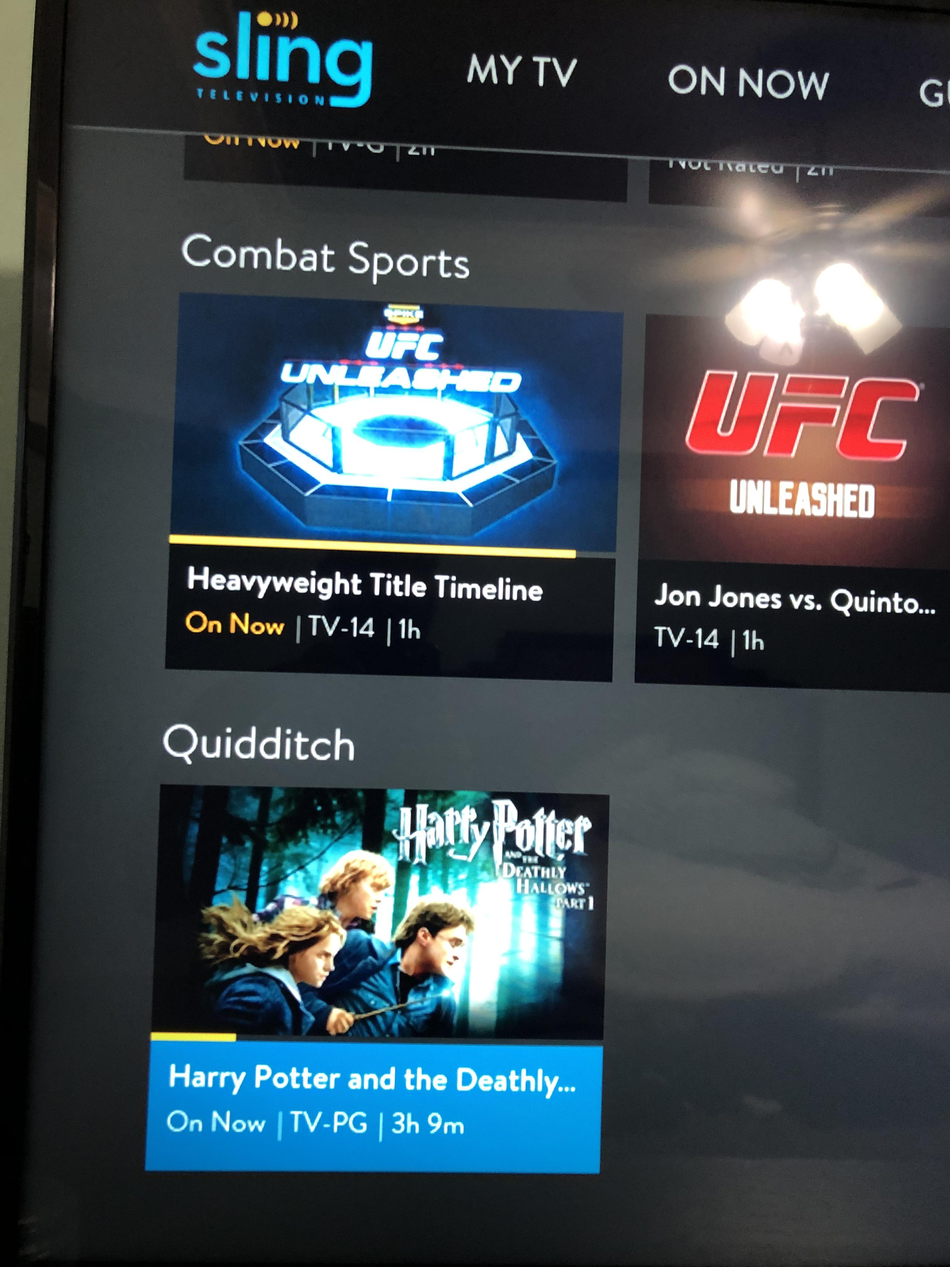 Sling TV knows what’s up. harrypotter