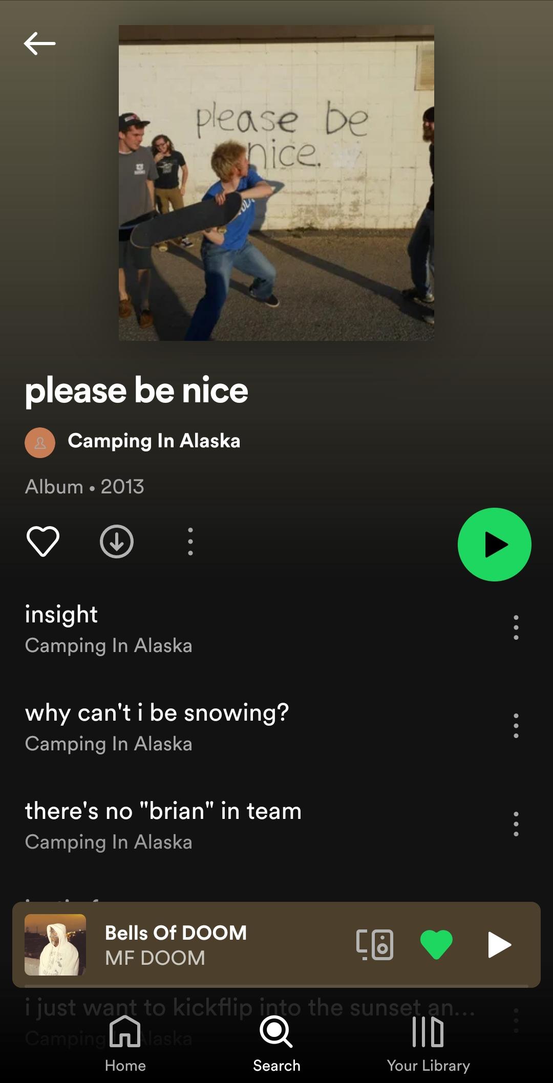 camping in alaska on spotufyy!!!!! dusjshsjdudiis r/Emo