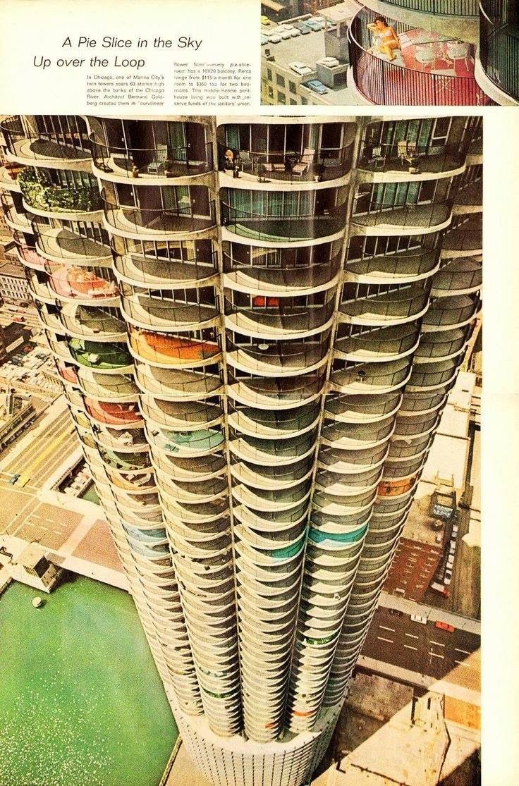 Bertrand Goldberg’s Marina City, Chicago, 1964 r/AccidentalWesAnderson