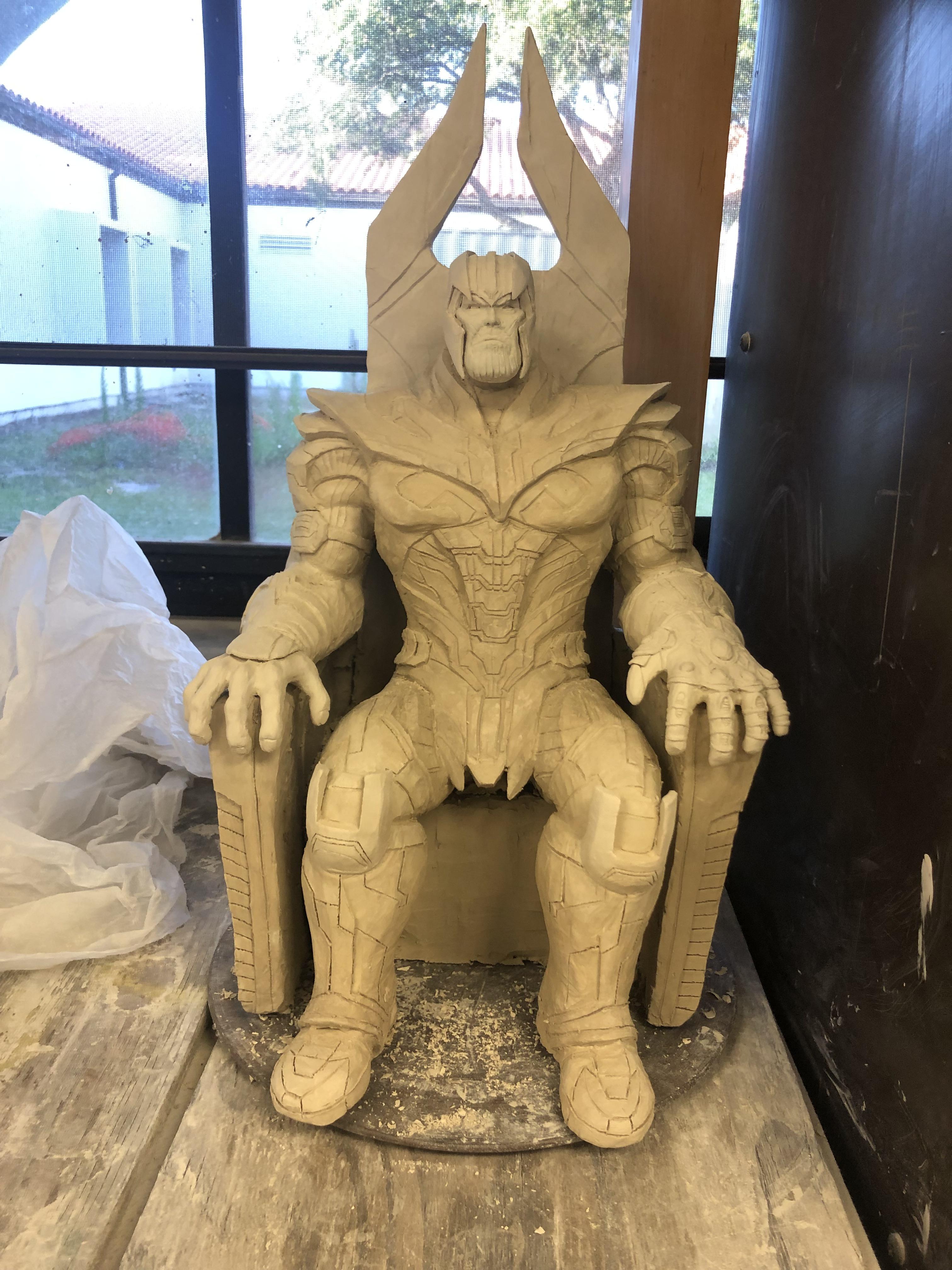 Student sculpture of Thanos. Made from clay. r/marvelstudios
