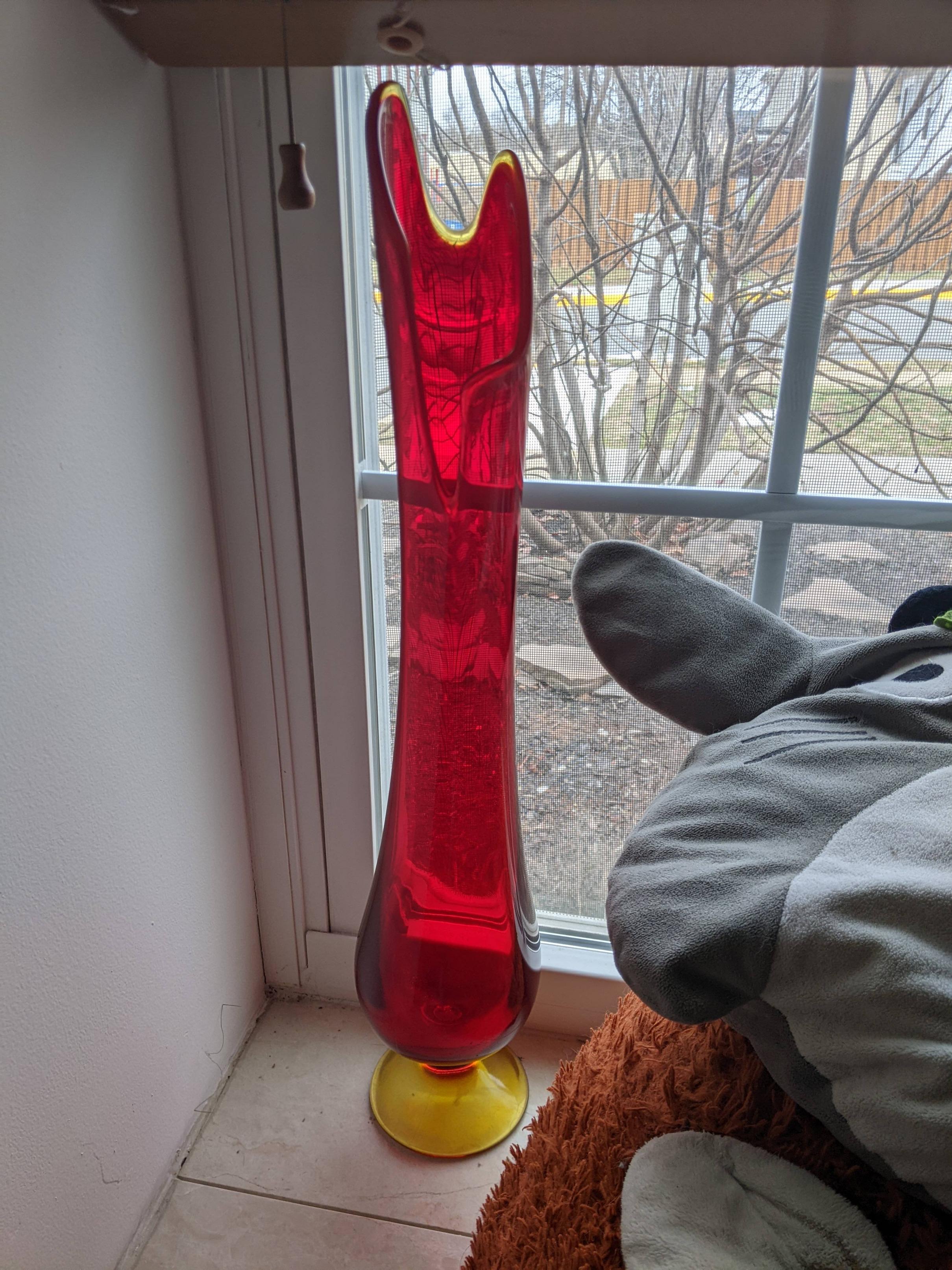 Finally found one! It's amberina glass so the gold parts glow under