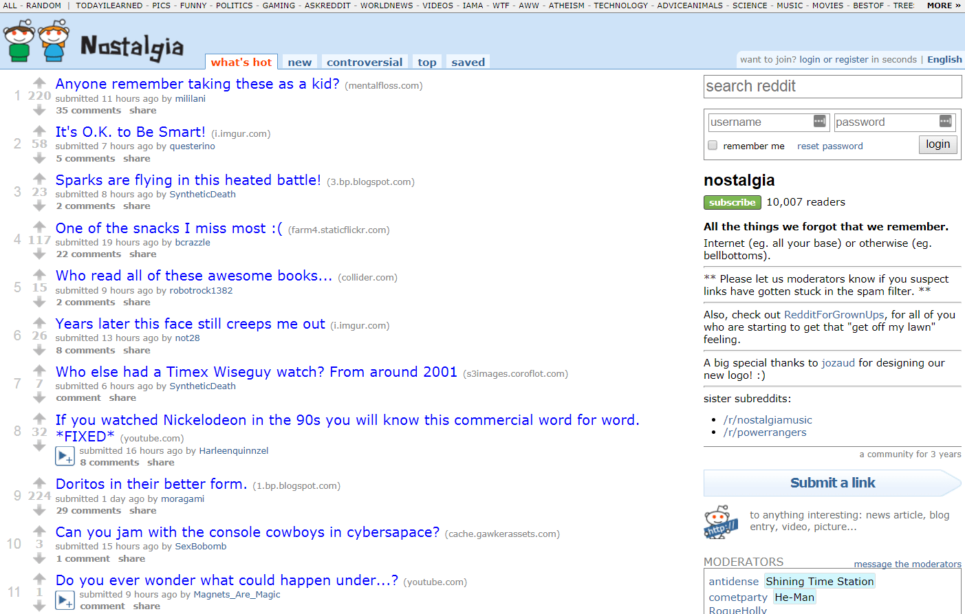 Old Reddit Design r/nostalgia