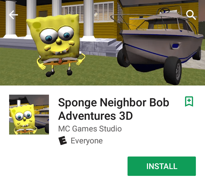Spongebob in this game mildlyterrifying
