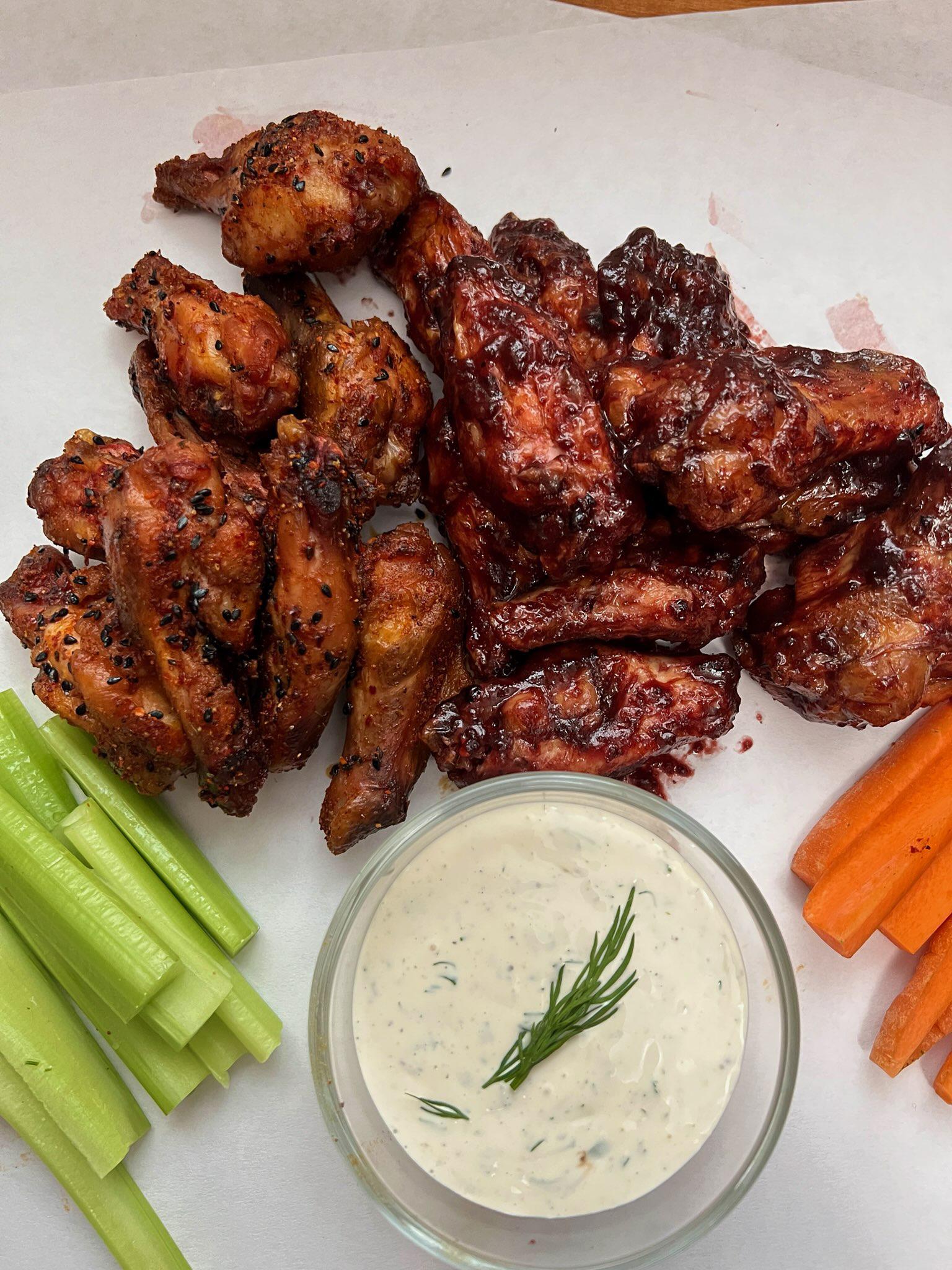 Smoked and then fried wings FoodPorn