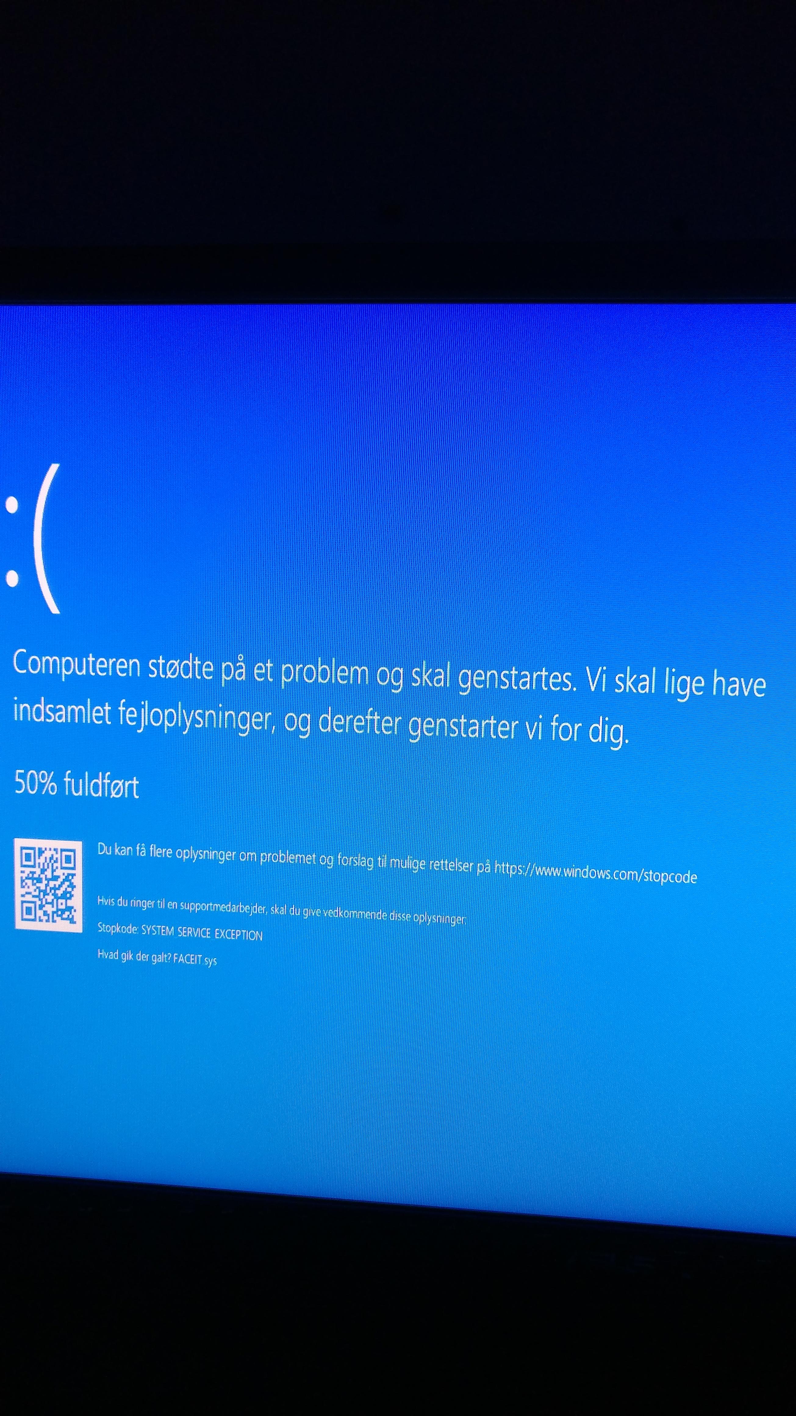 Yet again Faceit Anticheat crashes my pc...