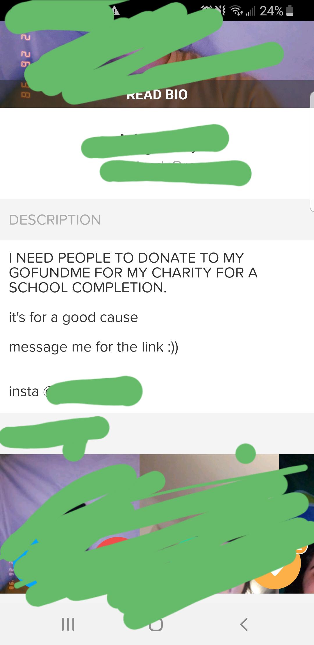 "iTs FoR a GoOd CaUsE" DontFundMe