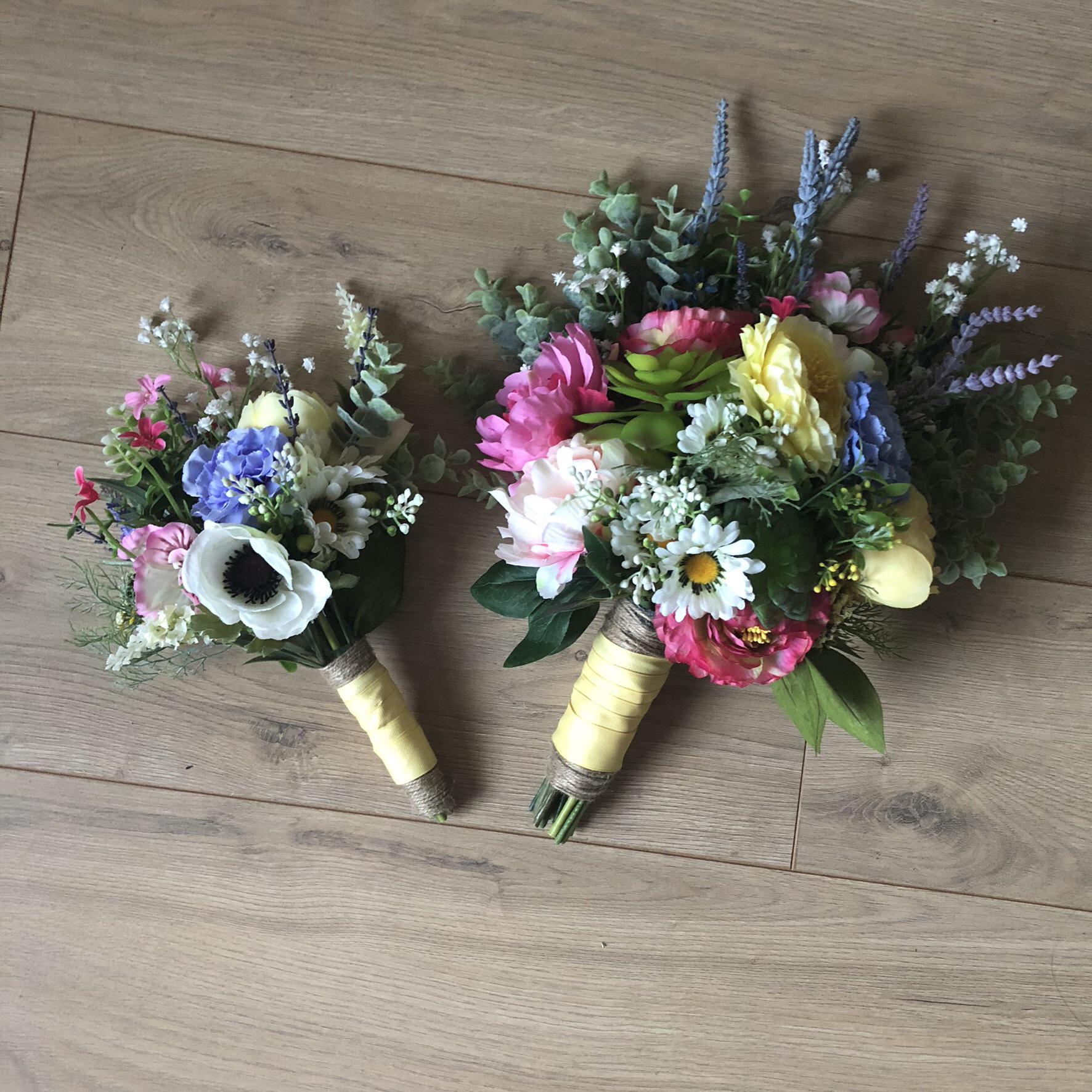 [UK] Made all of my wedding flowers for less than £175 including hair