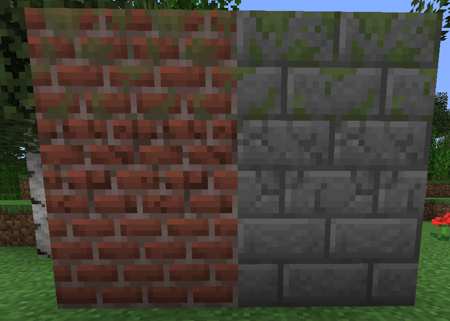 In my new mod, I added Cracked and Mossy Bricks! r/Minecraft