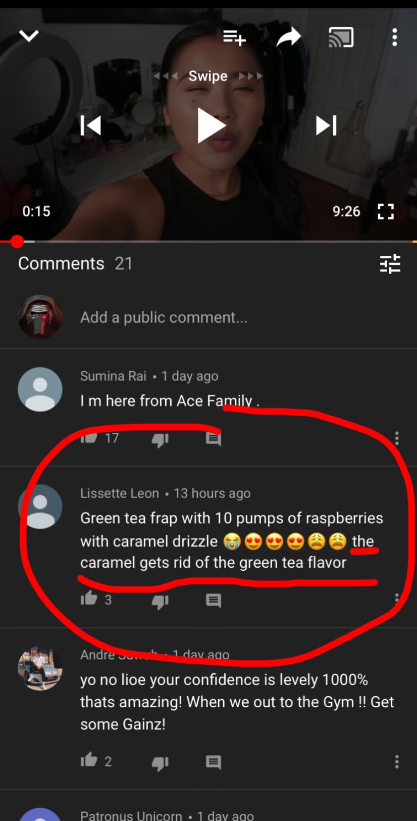 Green Tea Frappuccino With 10 Pumps Raspberry Raspberry