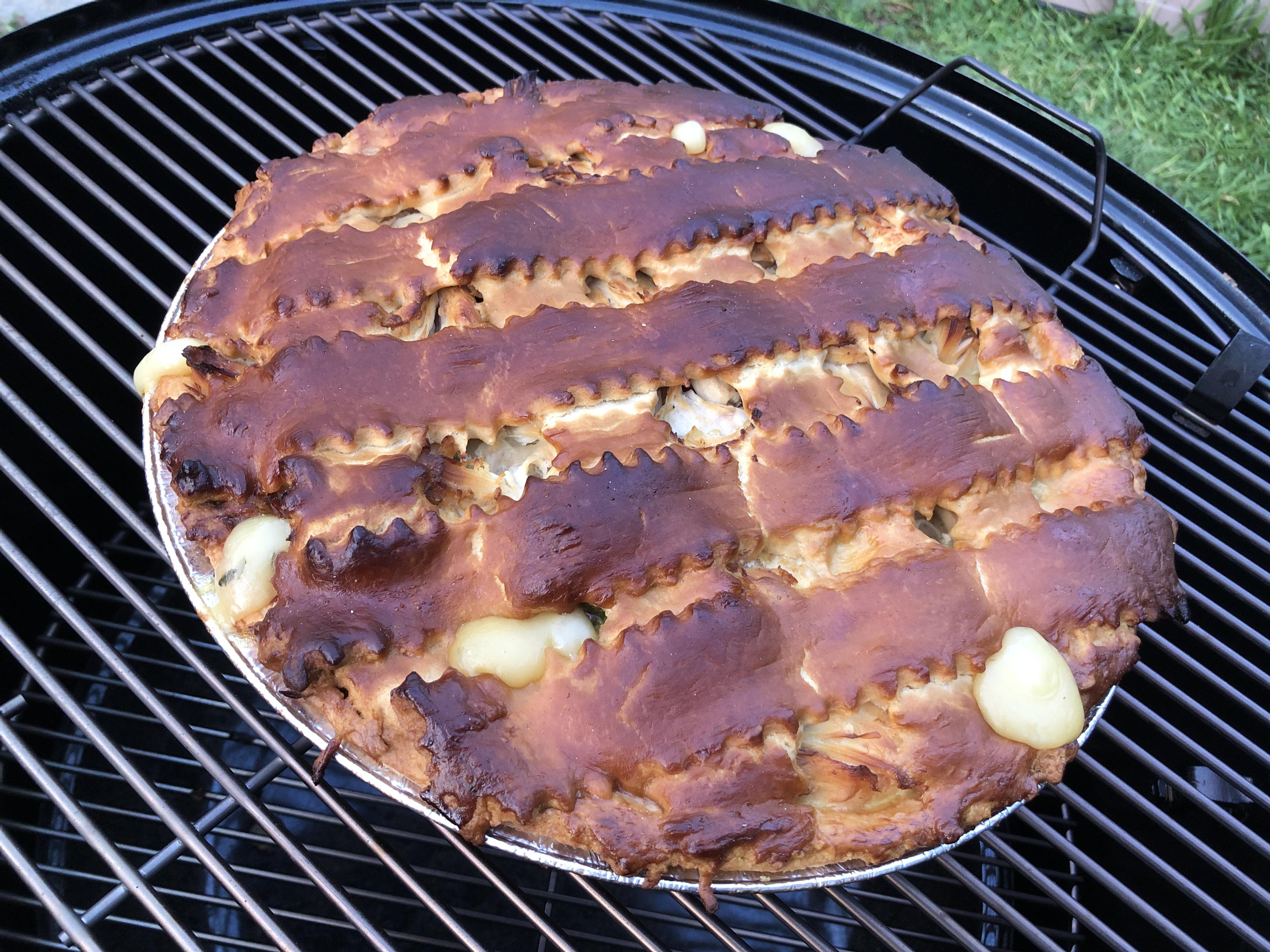 Cooked Outside Smoked Chicken Pot Pie 52weeksofcooking