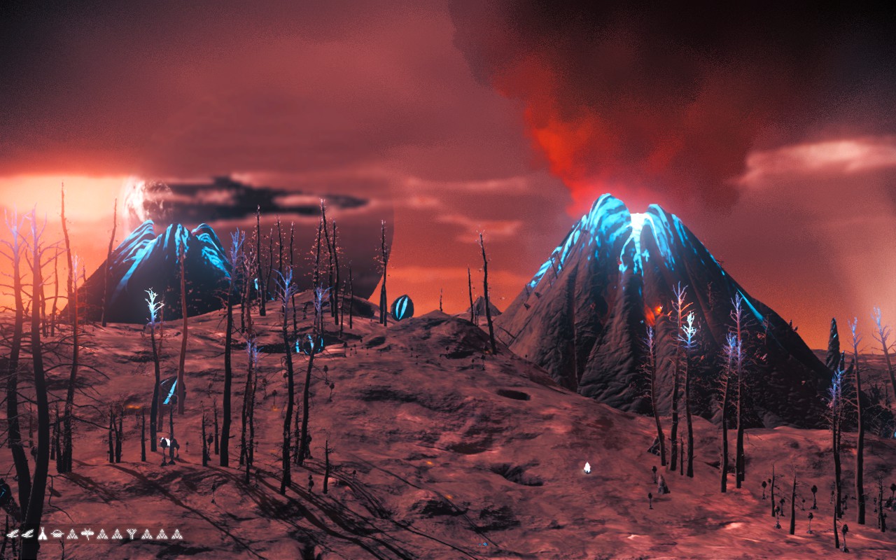 Blue volcano at galaxy center r/NMSCoordinateExchange