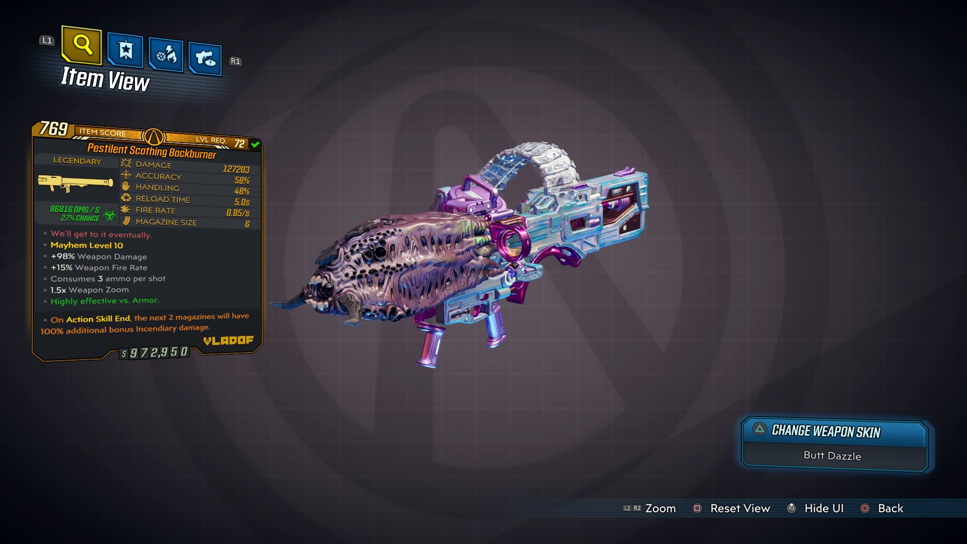 When the boss you're farming gives you the perfect weapon to farm it