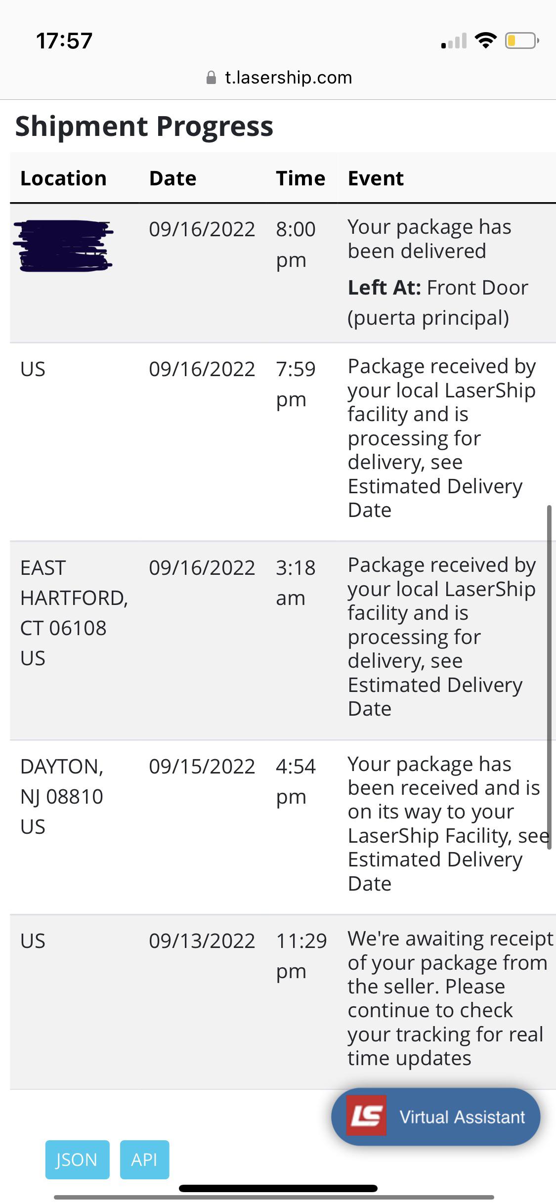 Another LaserShip casualty…they didn’t even get anything good, just