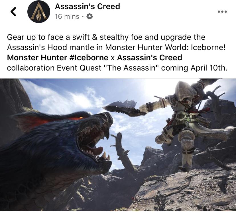 MHW Iceborne X Assassin’s creed event quest coming back. Time to