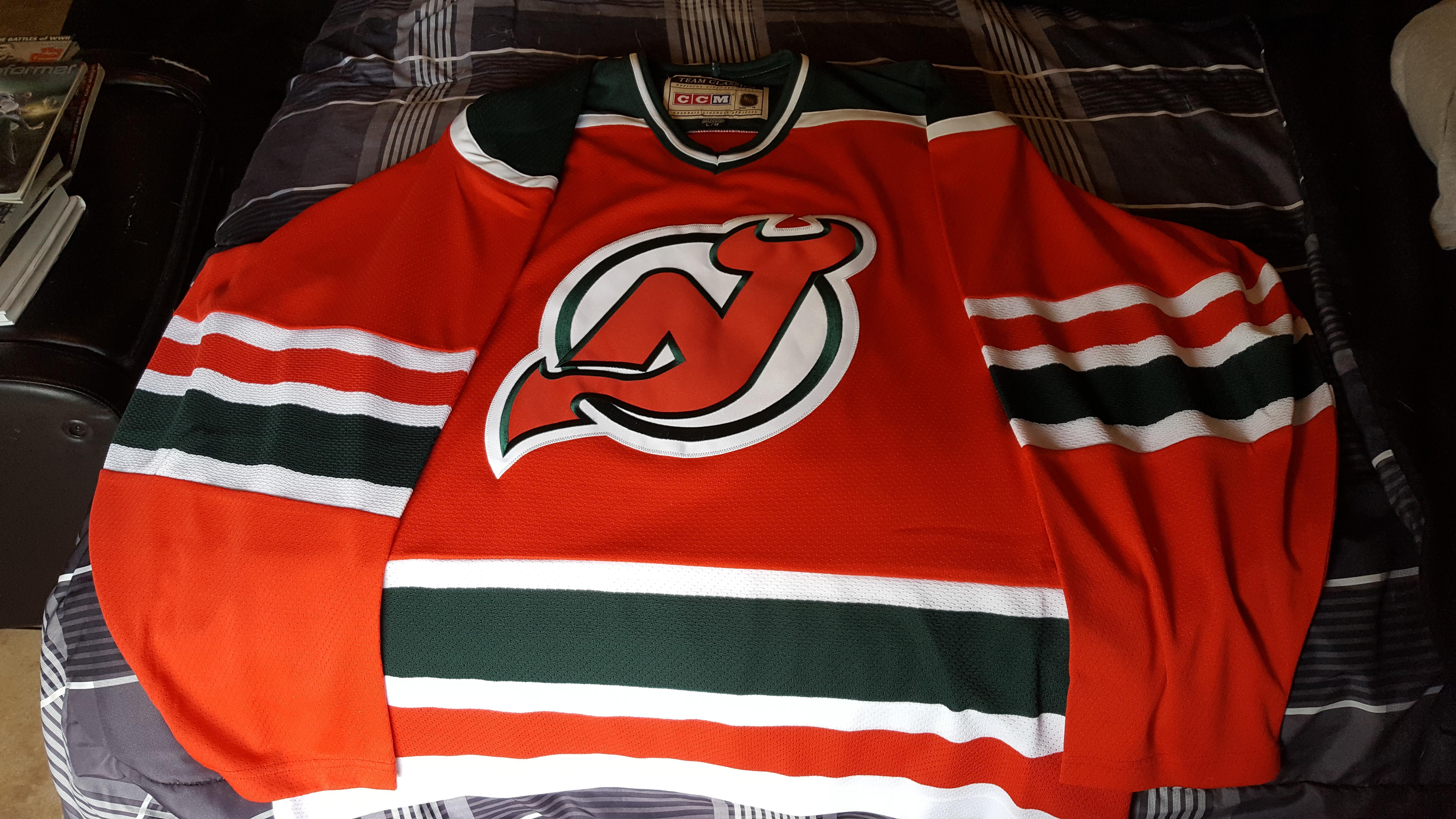 Finally got a New Jersey Devils Team Classics Christmas colors jersey from CCM r/hockeyjerseys