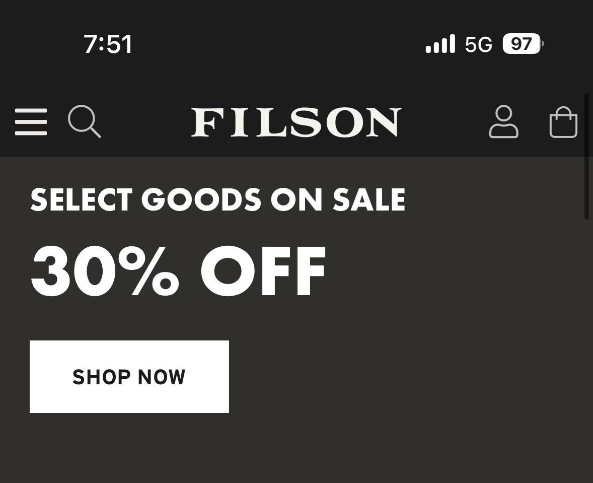 Filson Font Flash Sales