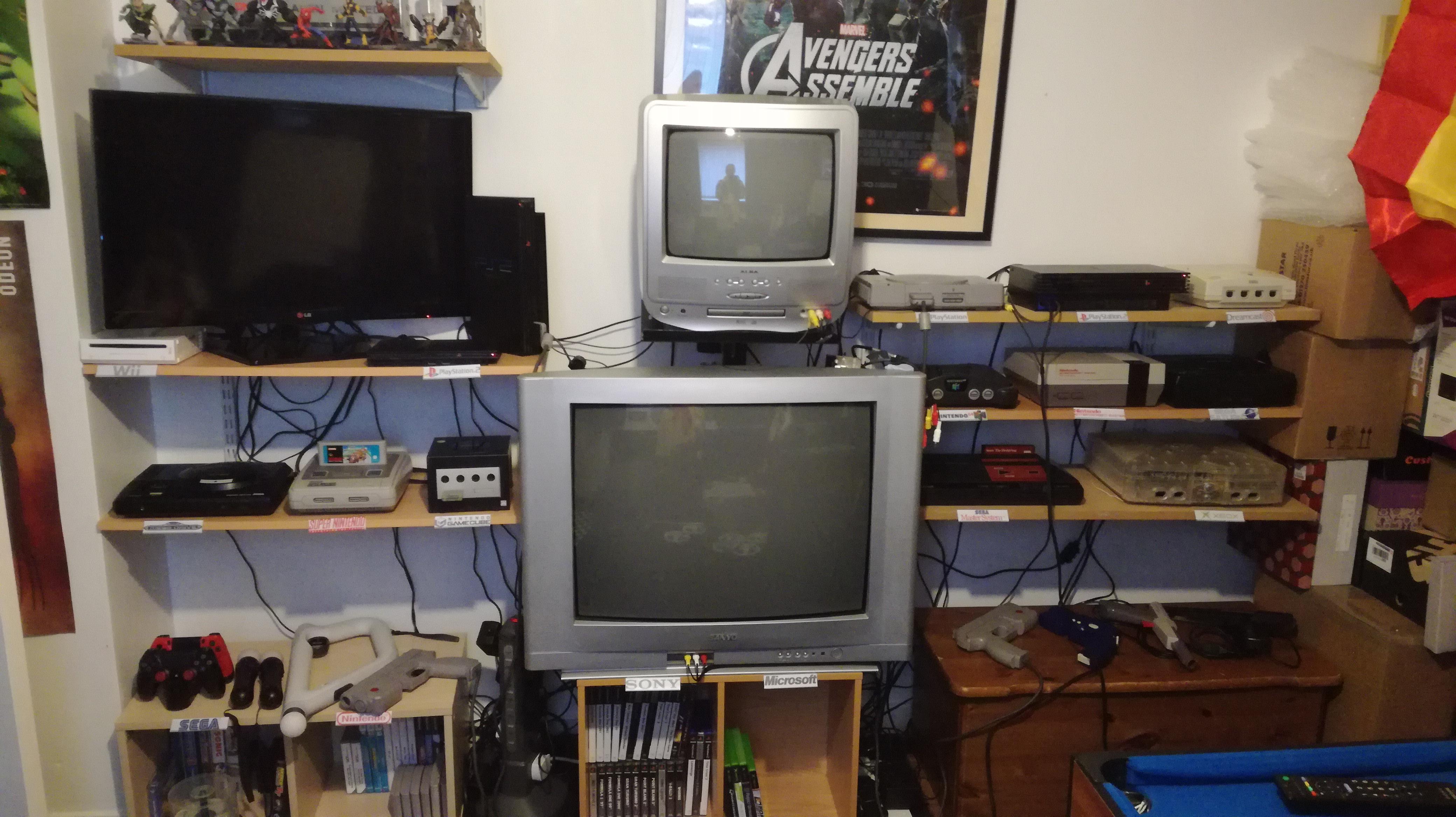 my retro gaming collection is finally complete. i only wanted to focus