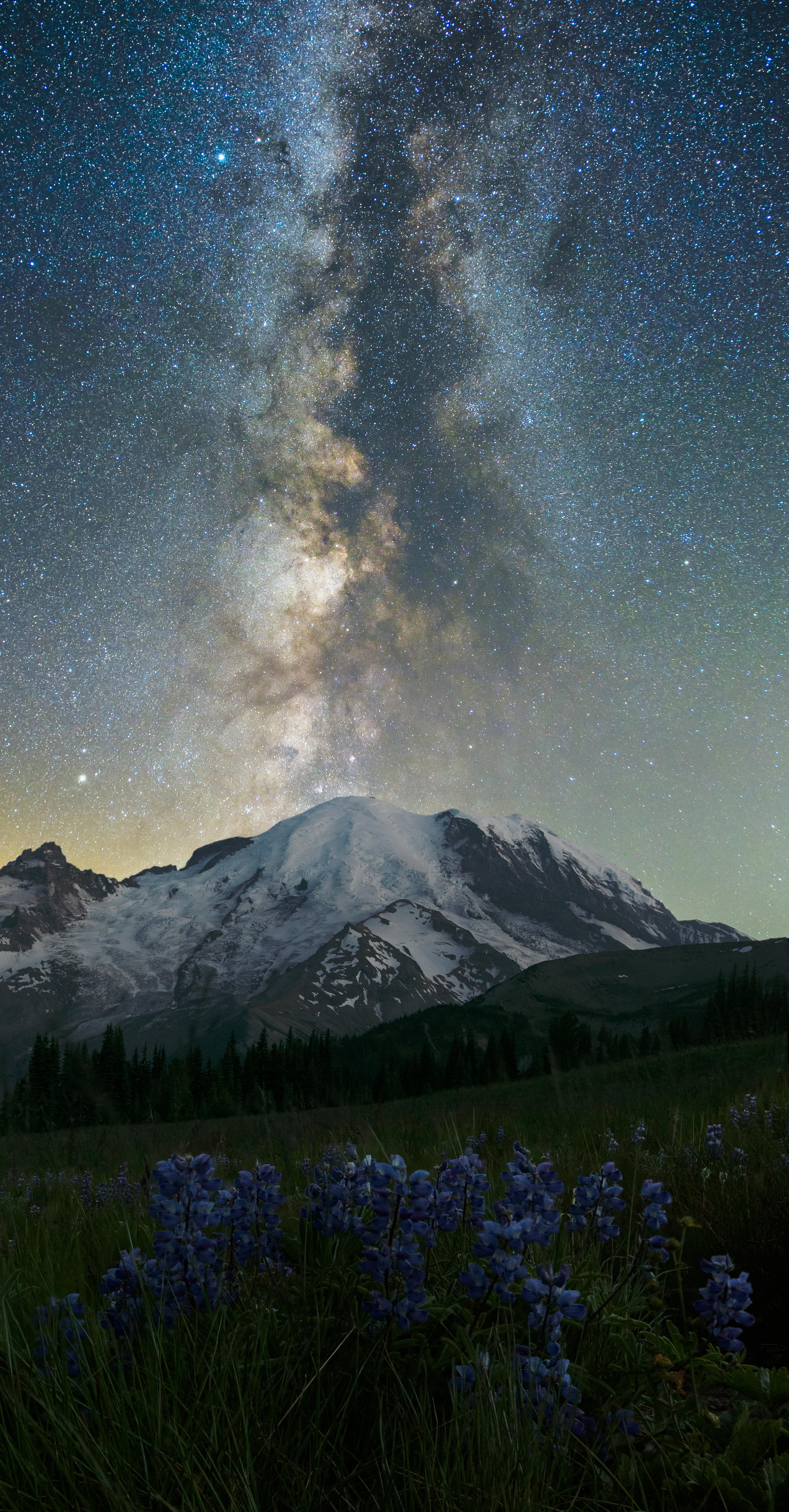 Celestial Eruption, Mt. Rainier, Washington State [2984x5715] [OC] r/EarthPorn