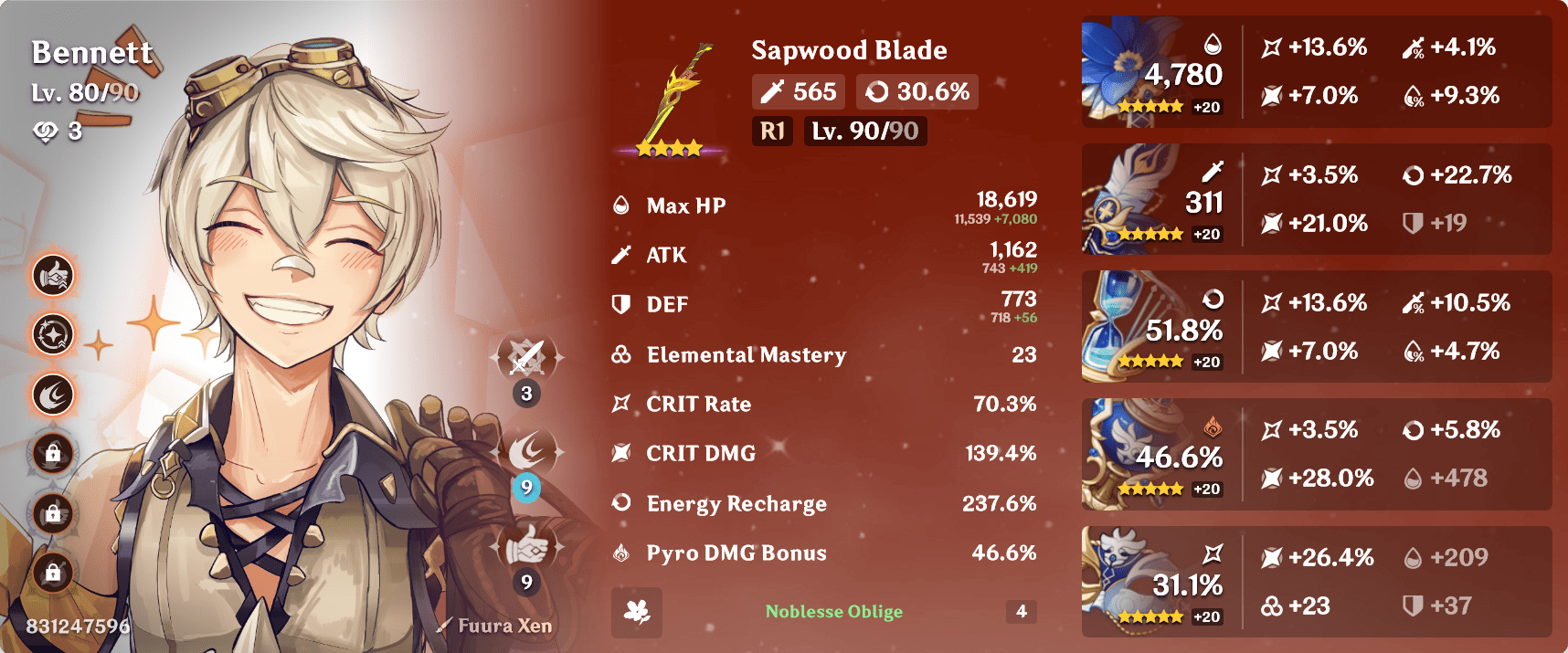 My hybrid build. Hope he like his new sword and artifacts. r